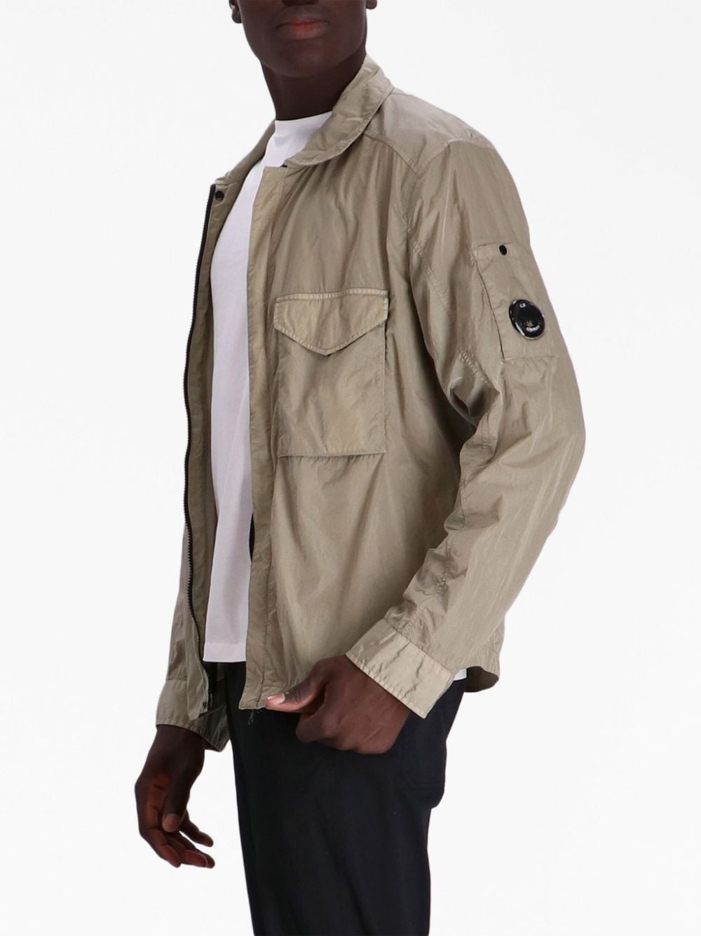 Lens-detail chest-pocket shirt - 3