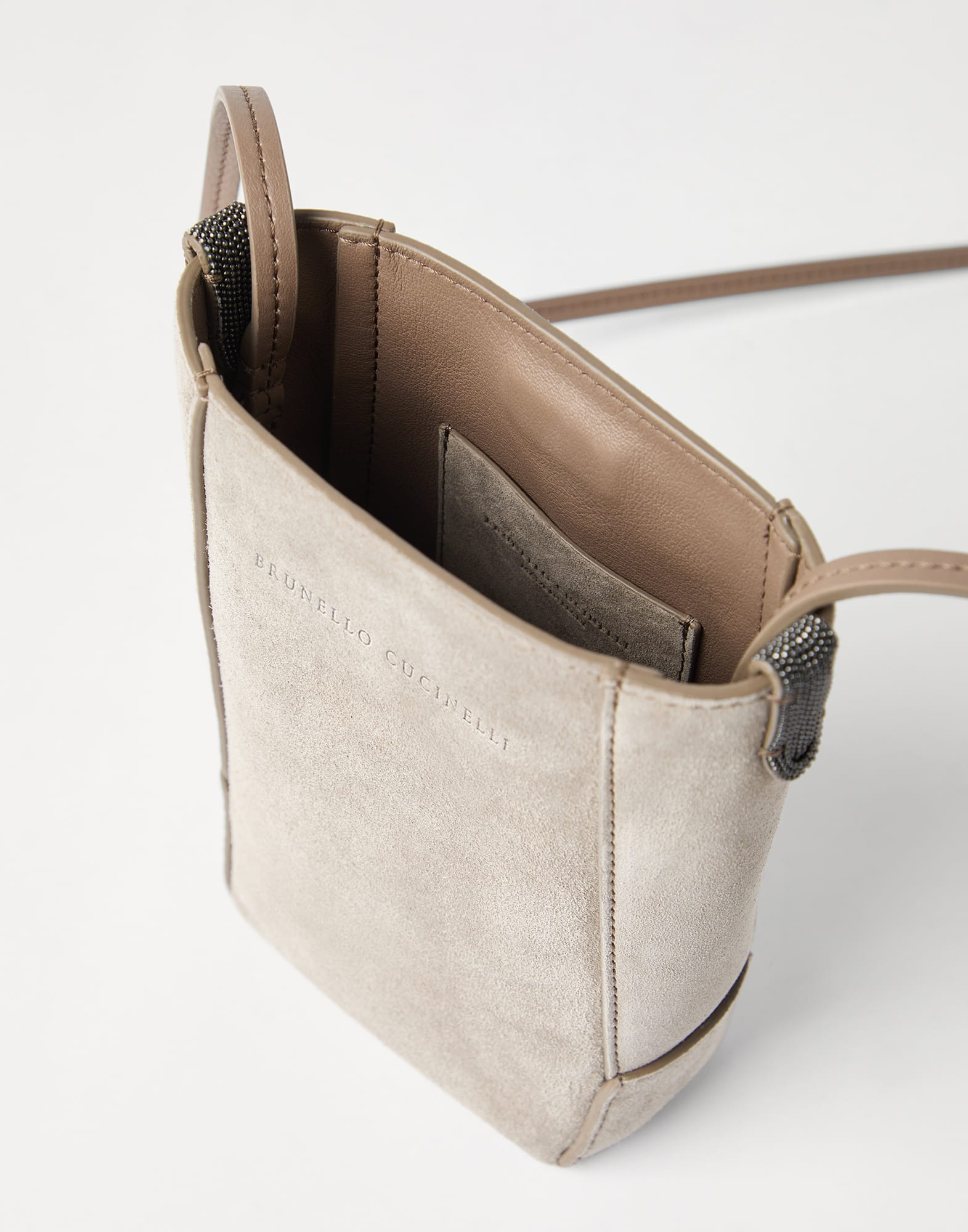 BC Duo phone holder in  suede with monili - 5