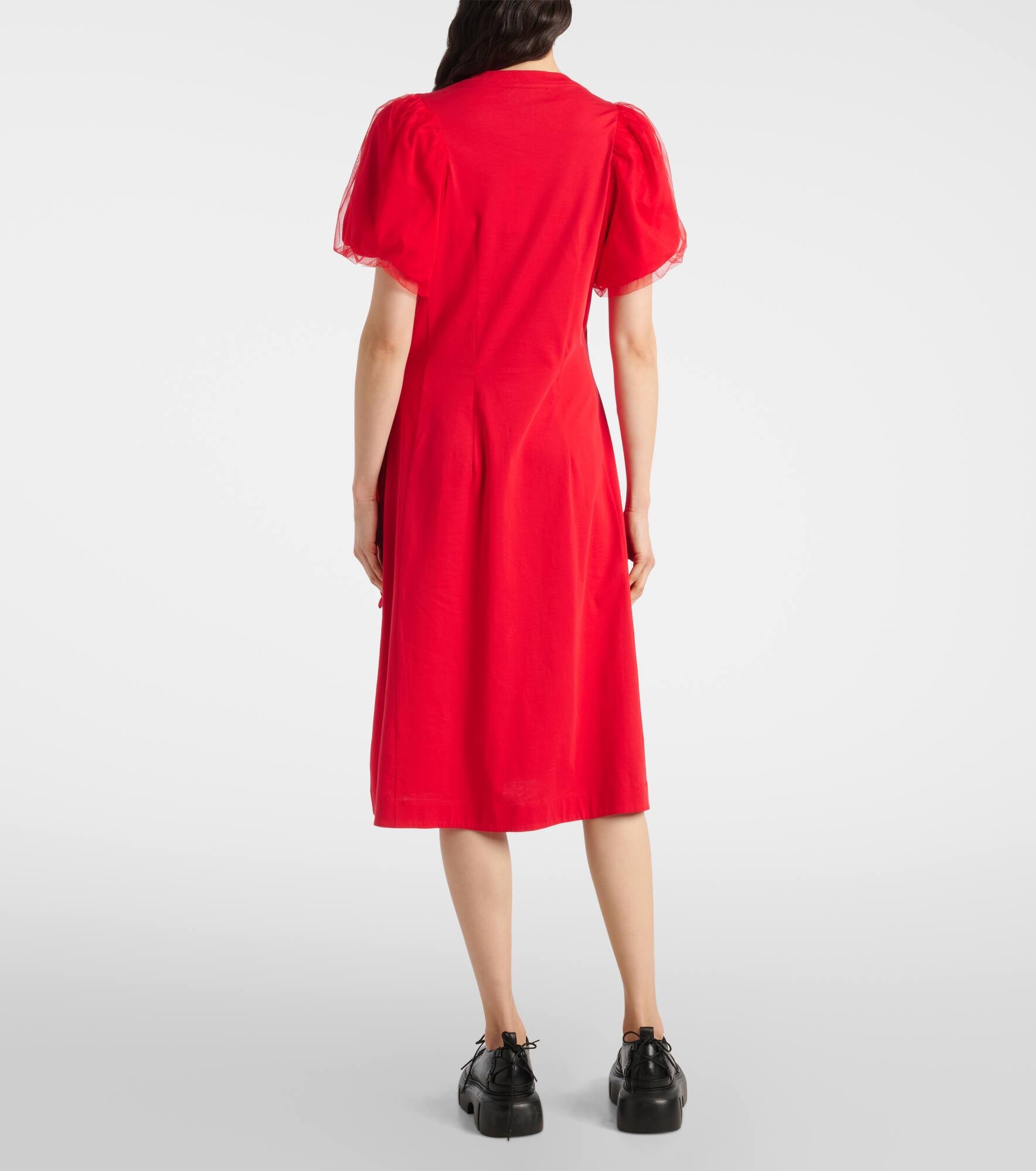 Ruffled cotton tulle midi dress - 3