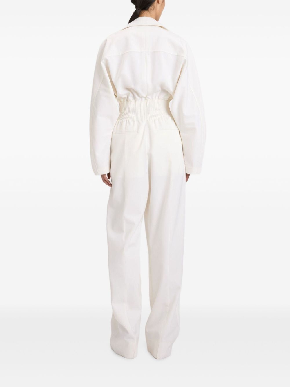 pleated tab-detail jumpsuit - 4