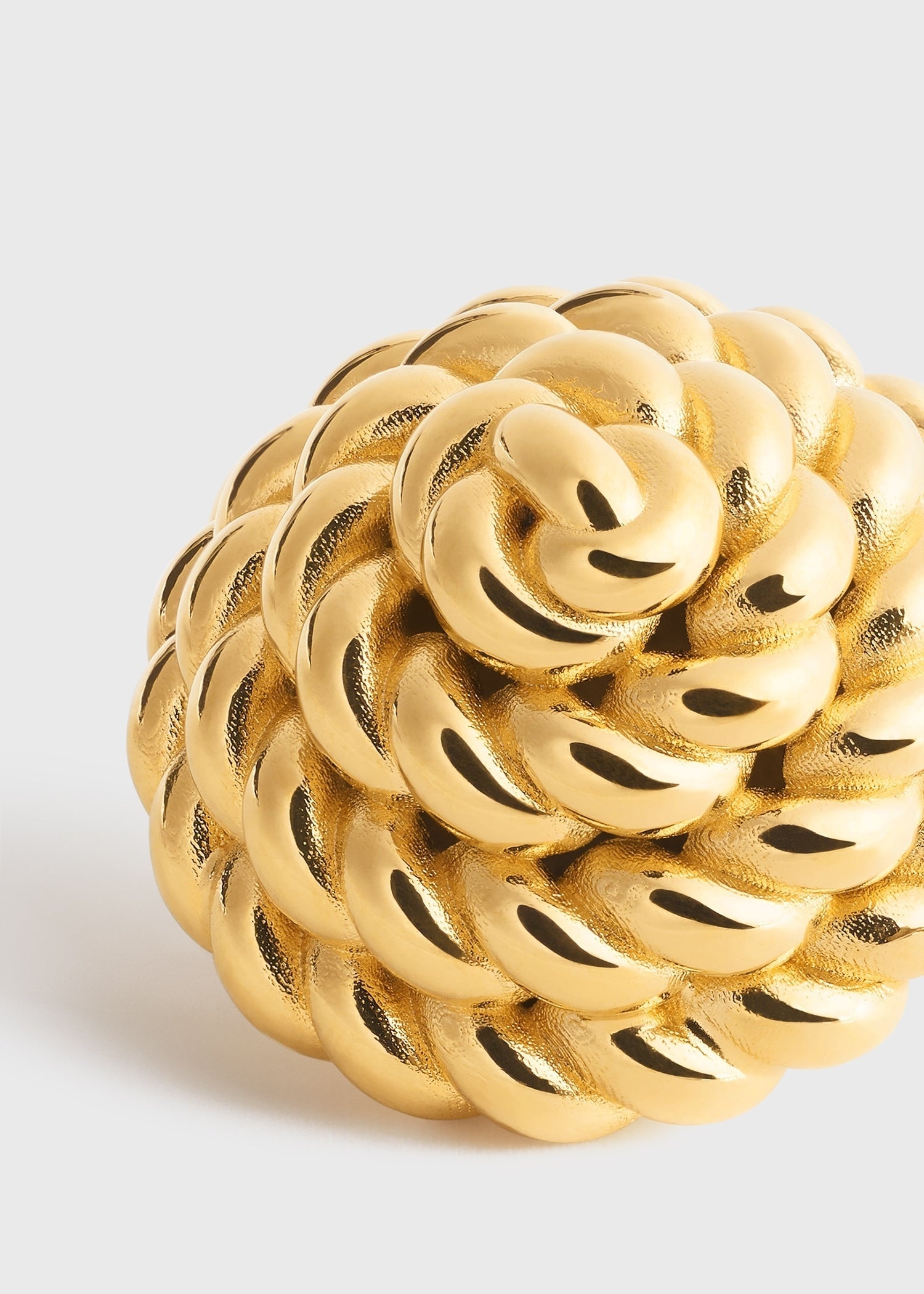 Rope cufflinks gold - 4