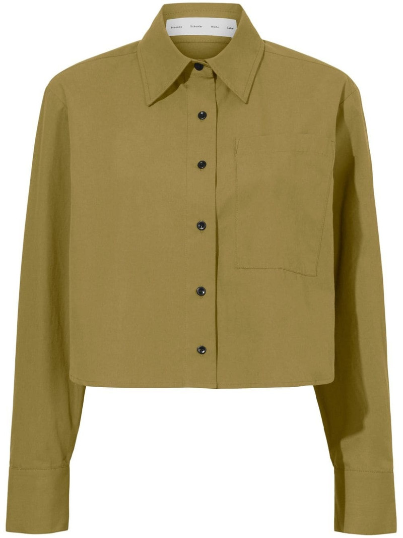 long-sleeve poplin cropped shirt 1