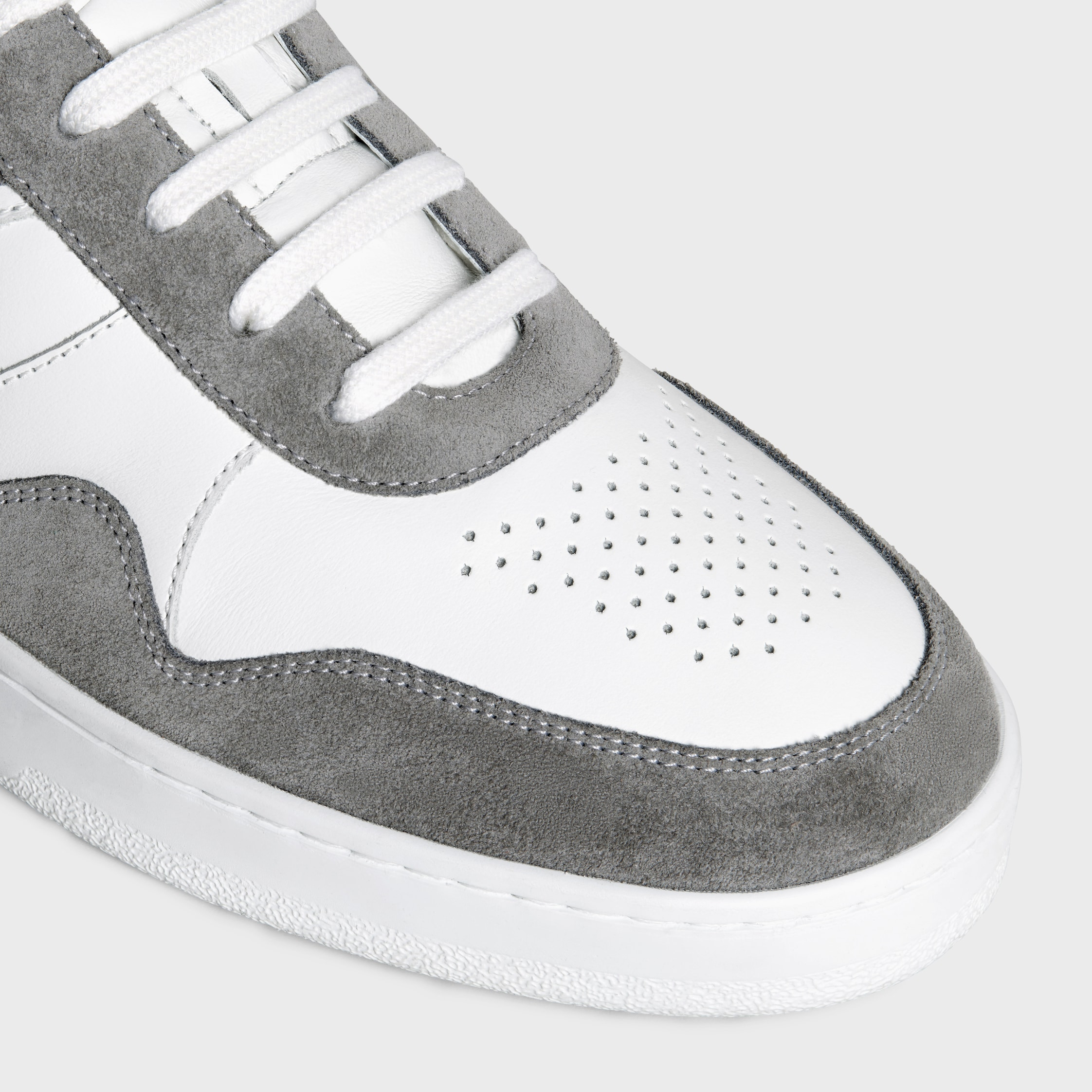CELINE TRAINER LOW LACE-UP SNEAKER in SUEDE CALFSKIN AND CALFSKIN - 4