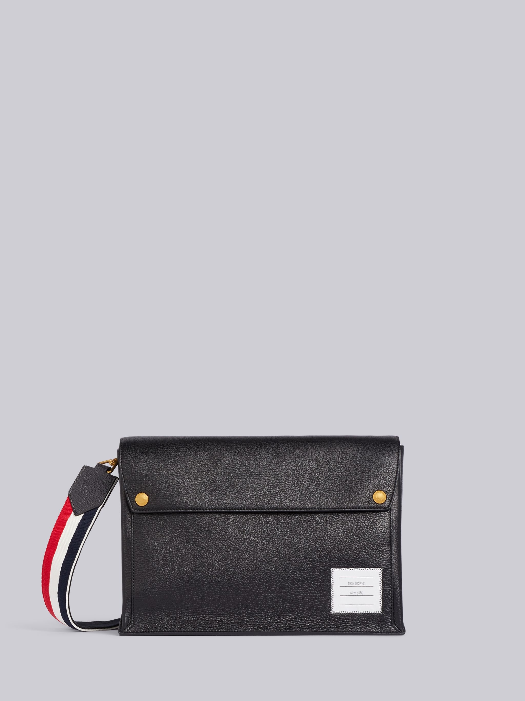 Black Deerskin Large Envelope Messenger Bag 1