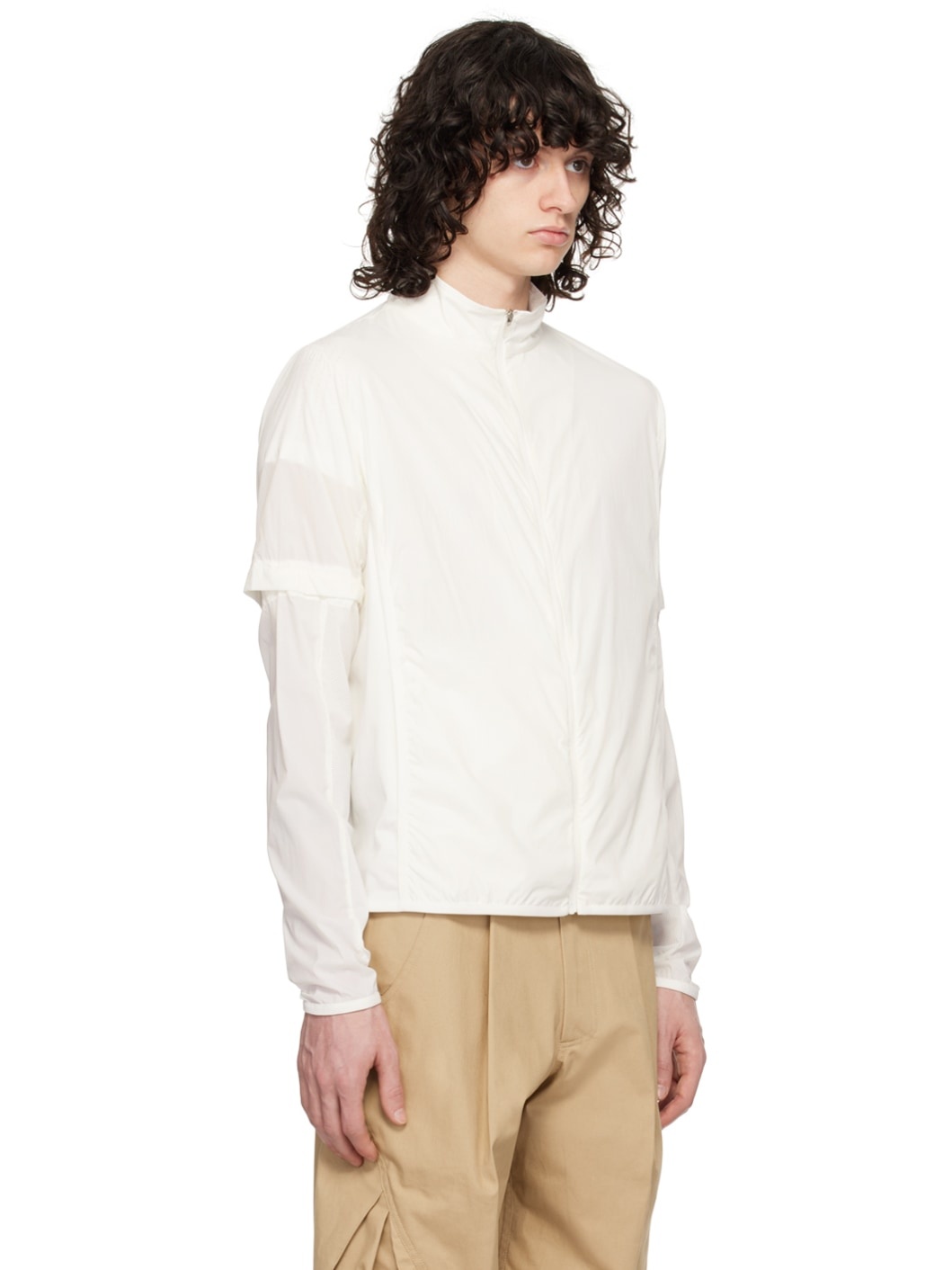 White Convertible Track Jacket - 2