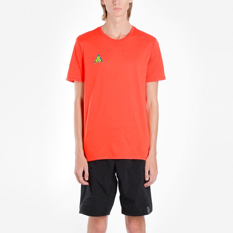 Men's Nike ACG Back Printing Short Sleeve Red T-Shirt AQ3951-634 - 3