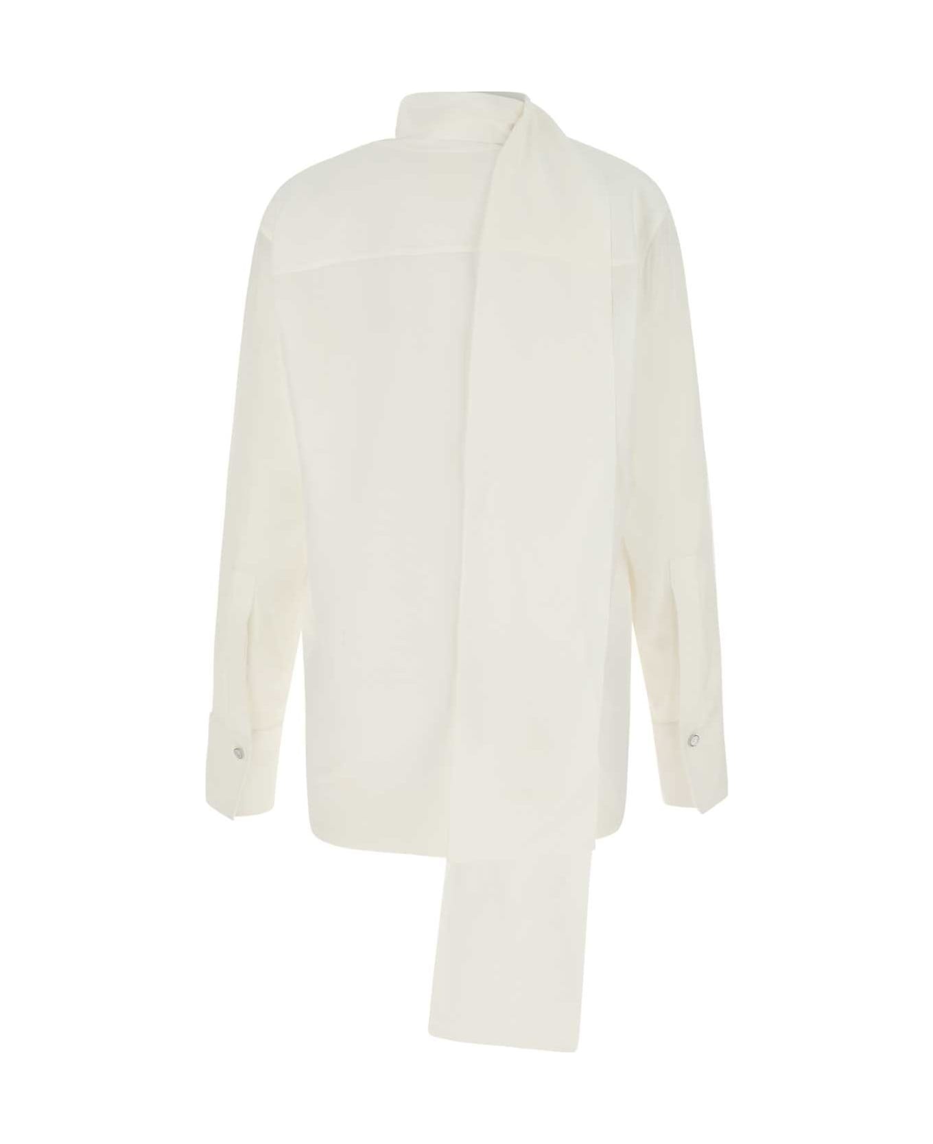 White Crepe Blouse - 2