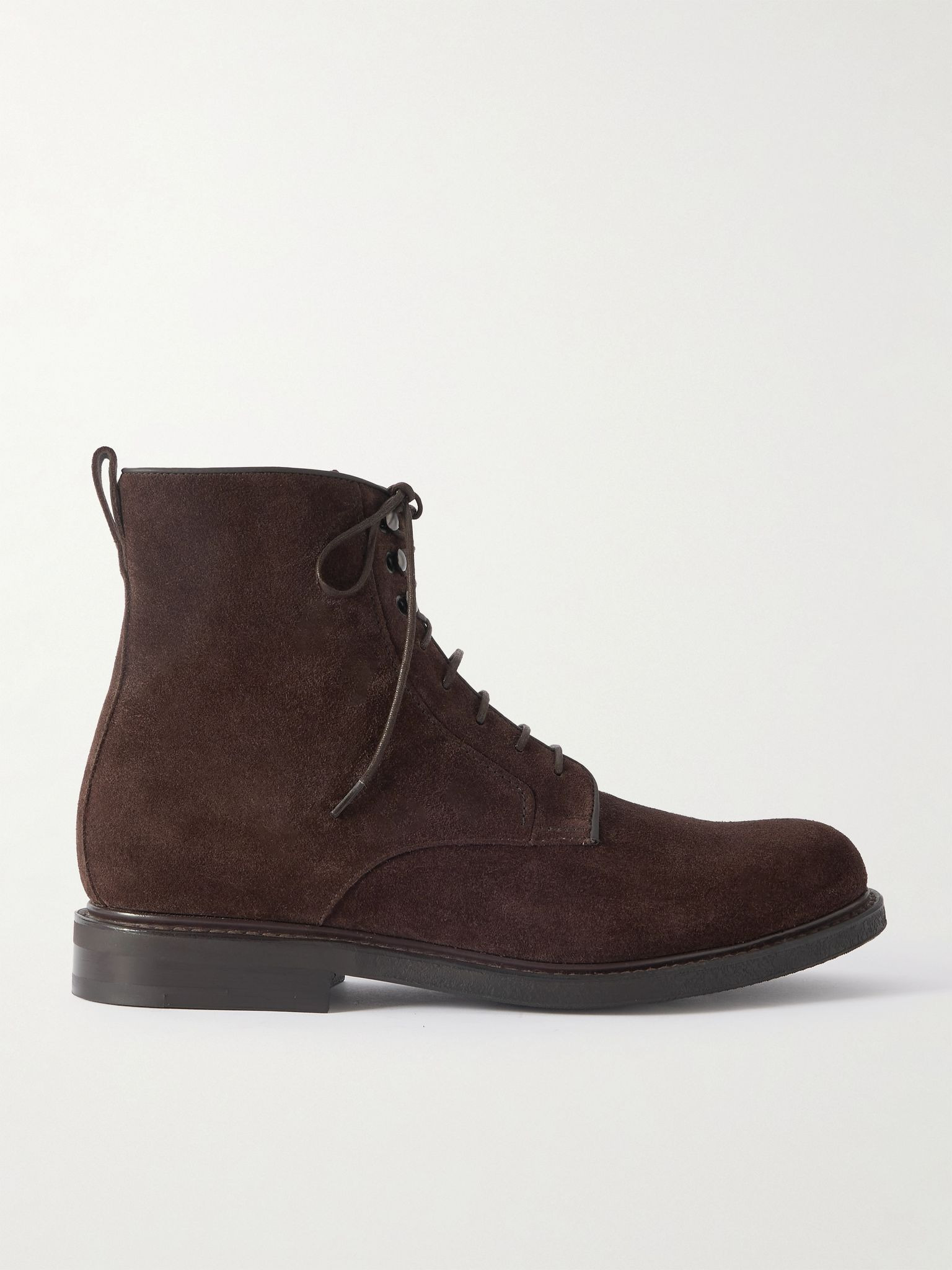 Pullford Suede Lace-Up Boots Dark brown - 1