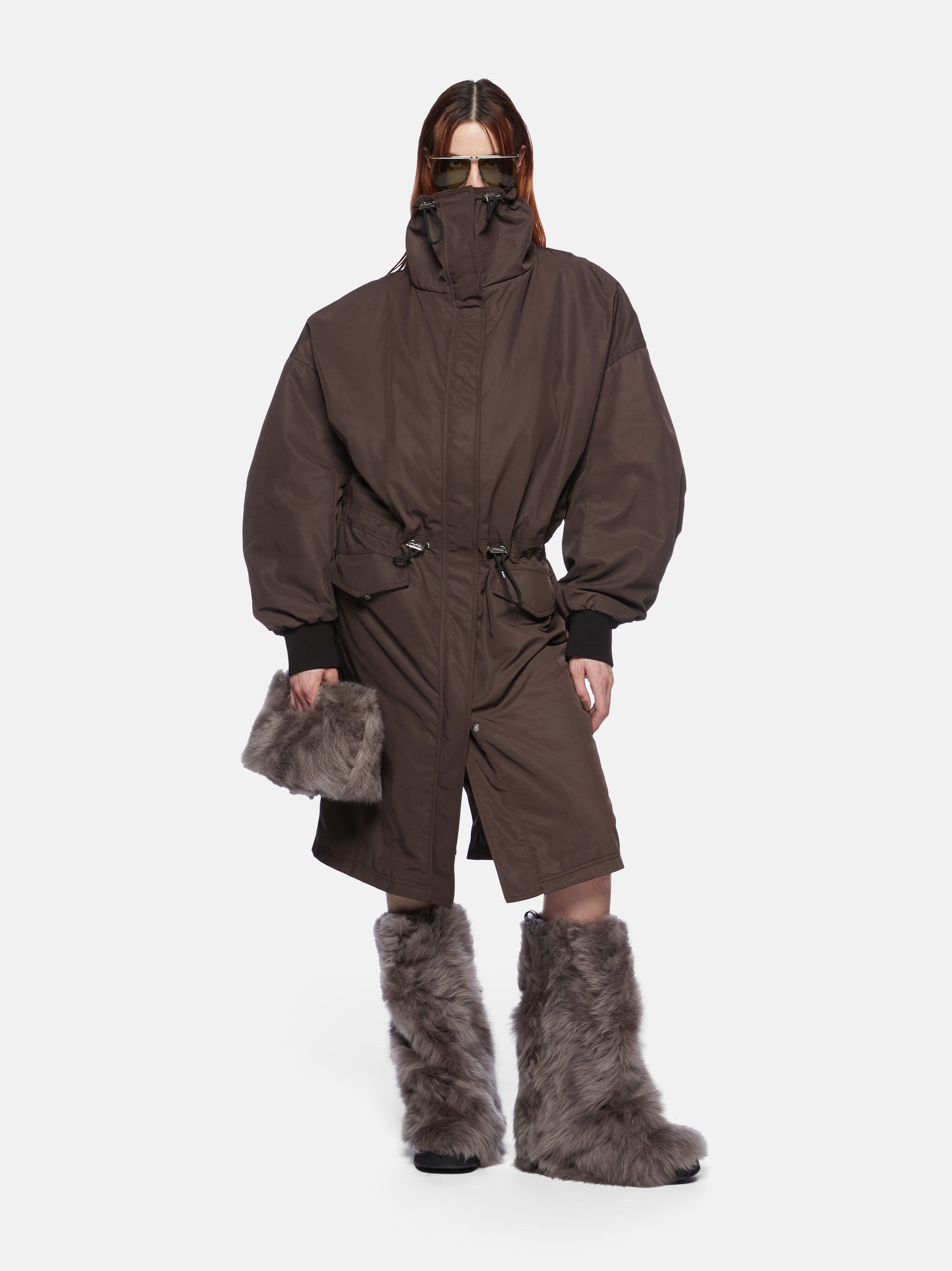 BROWN LONG COAT - 2