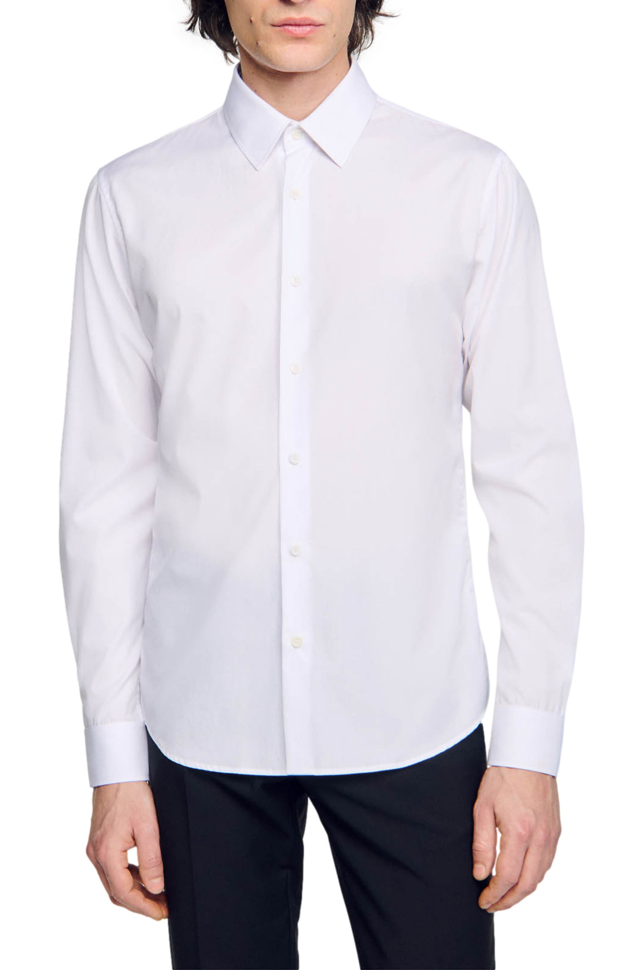 SANDRO Long-sleeved shirt in White at Nordstrom - 1