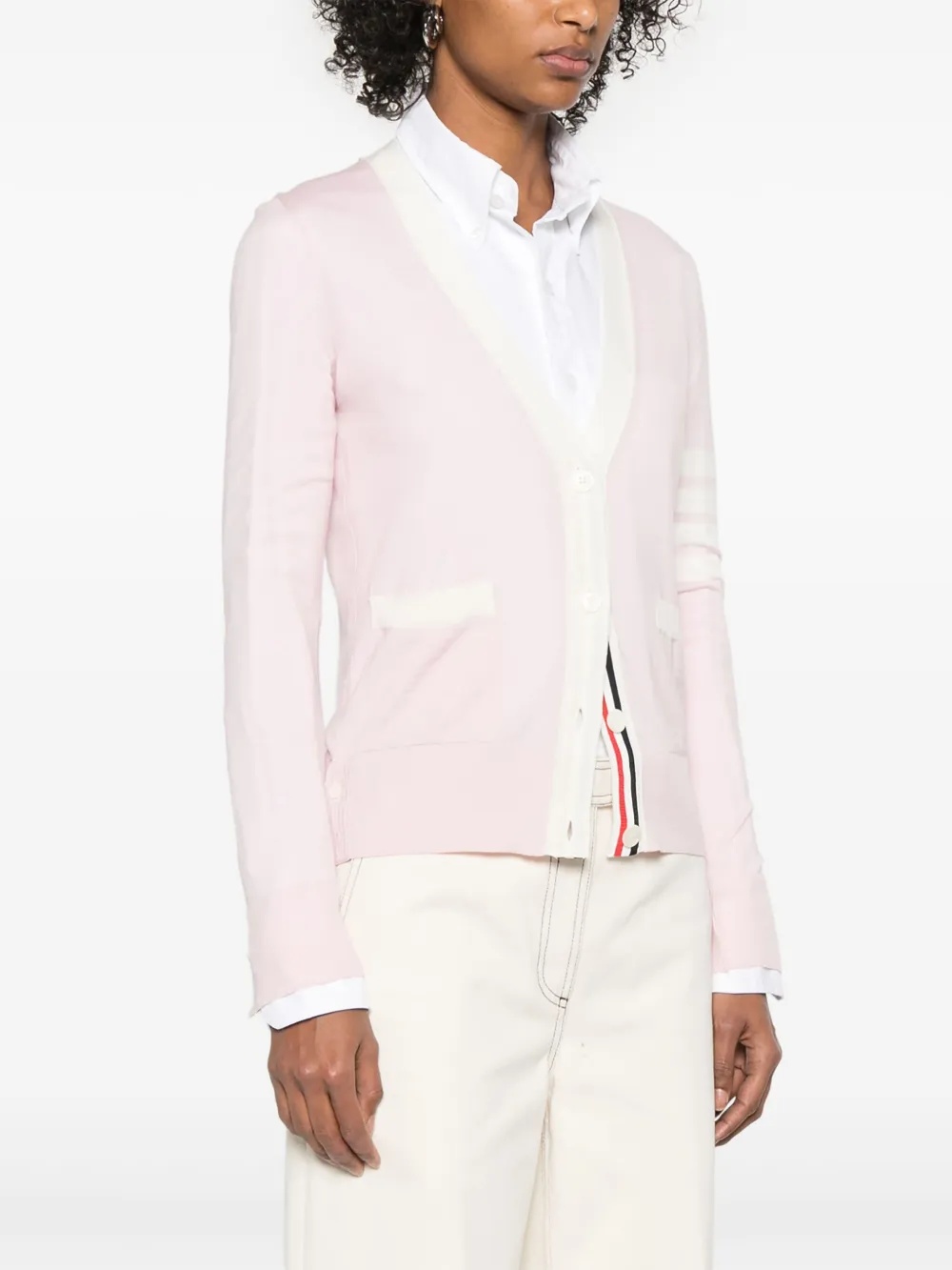 THOM BROWNE - Women Relaxed Fit V Neck Knitwear - 2
