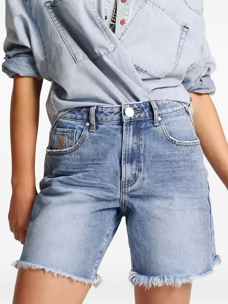 frayed distressed denim shorts 3