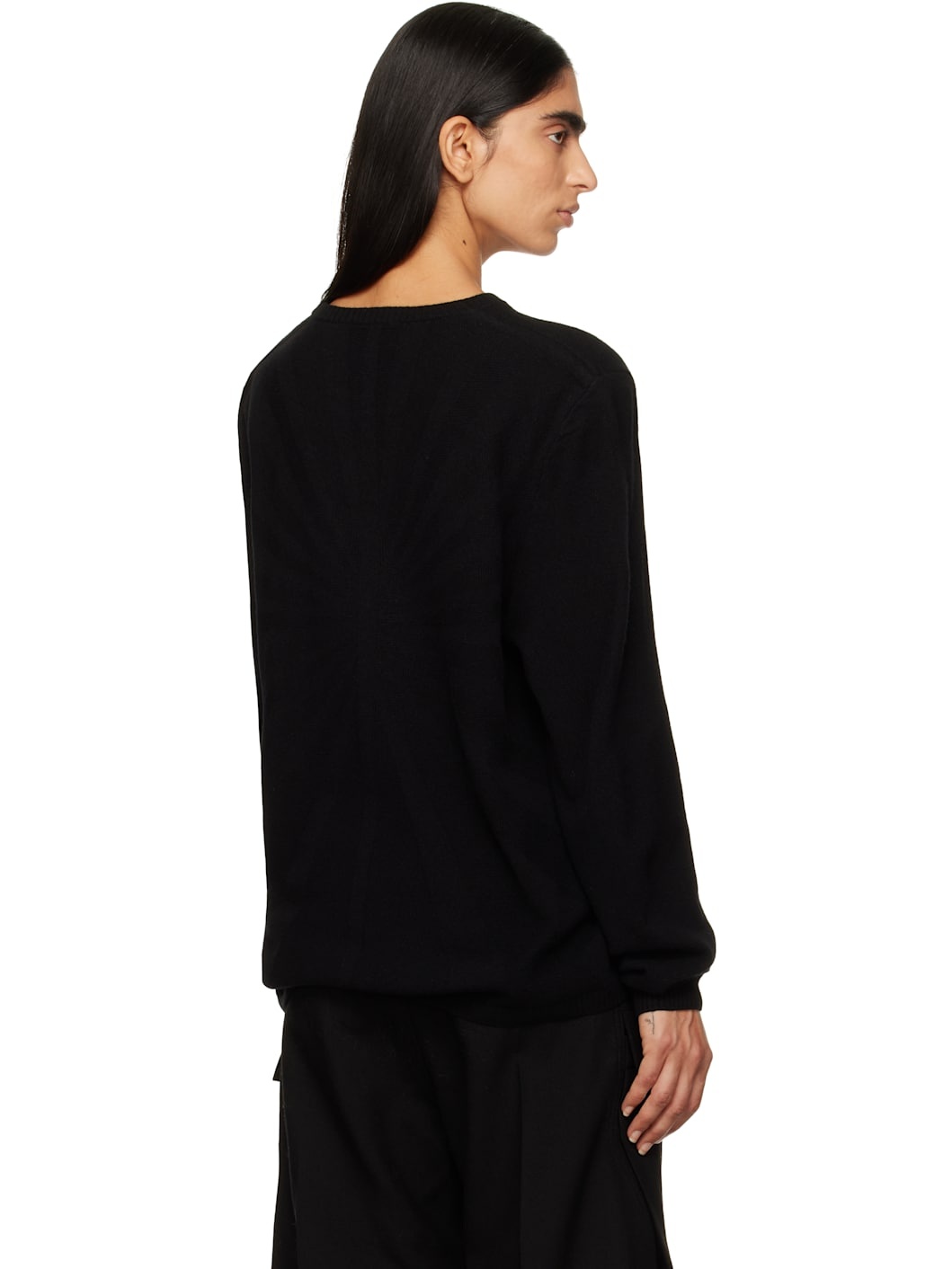 Moncler + Rick Owens Black Wool and Cashmere Sweater - 3