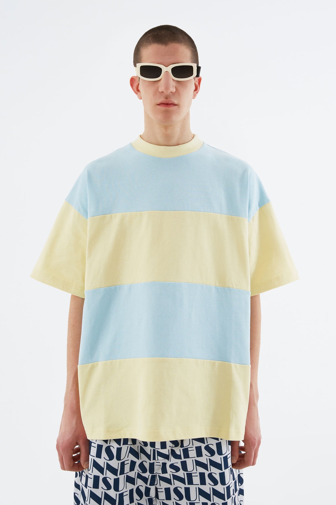 AZURE & CREAM OVER T-SHIRT - 1