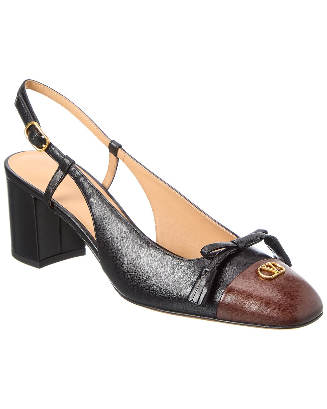 Valentino Bow 60 Leather Slingback Pump - 1