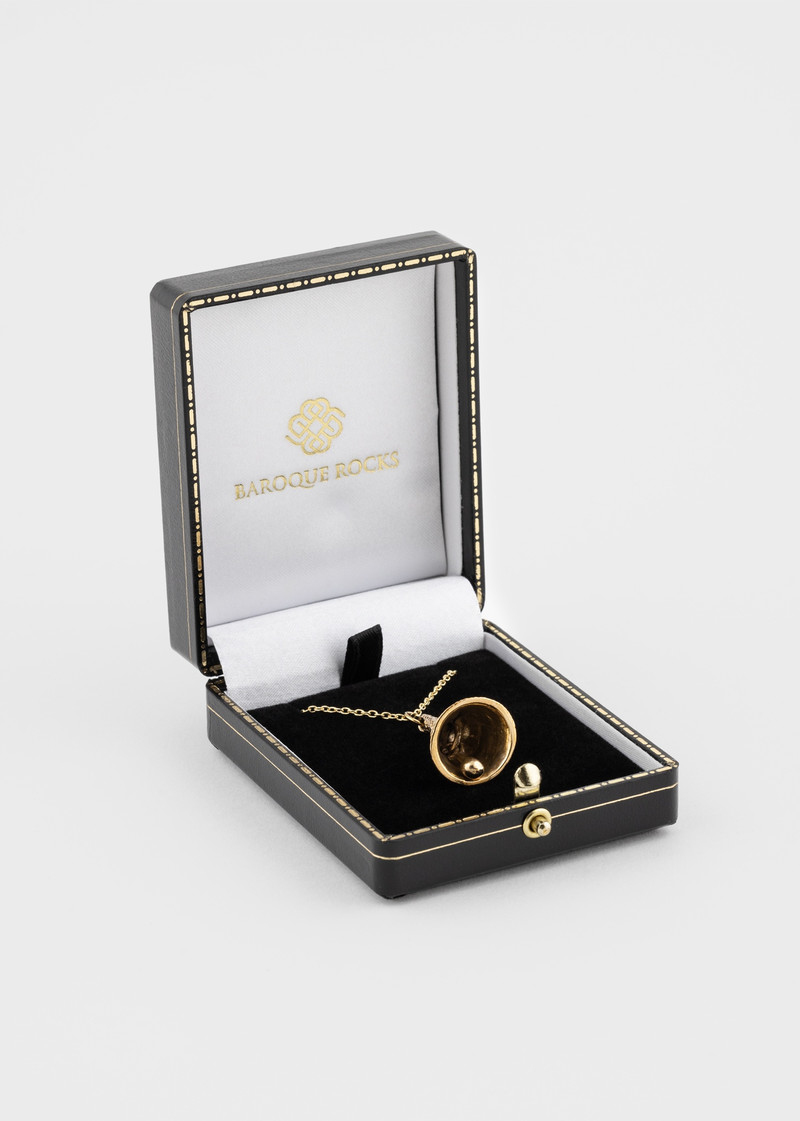 'Artfully Articulated Bell' Vintage Gold Necklace by Baroque Rocks 3