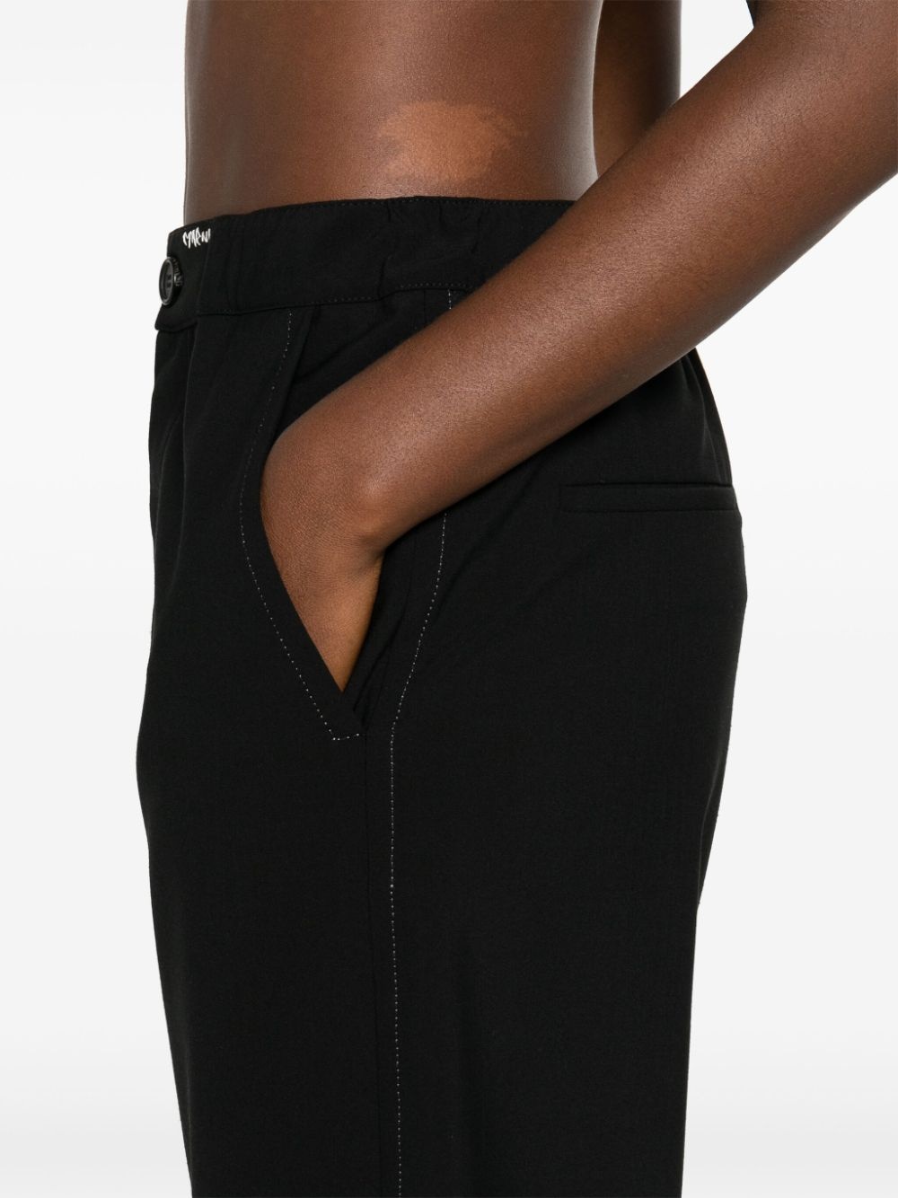 logo-embroidered trousers - 5