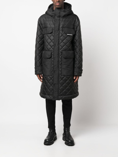 DSQUARED2 diamond-quilted hooded coat outlook