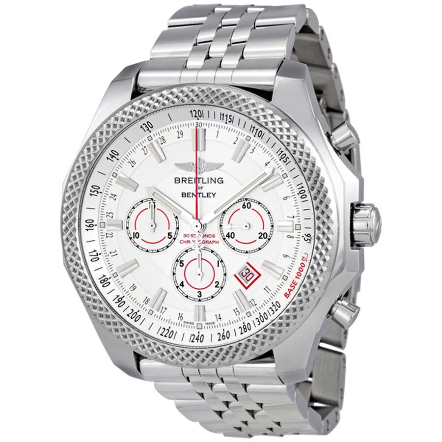 Pre-owned Breitling Breitling For Bentley Chronograph Automatic Silver Dial Men's Watch A2536821/G73 - 1