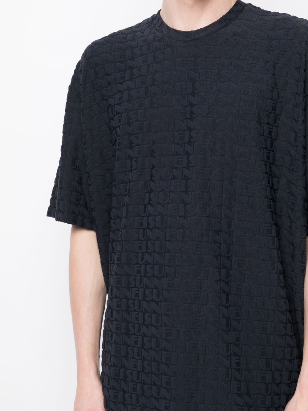 logo-embossed jersey T-shirt - 6