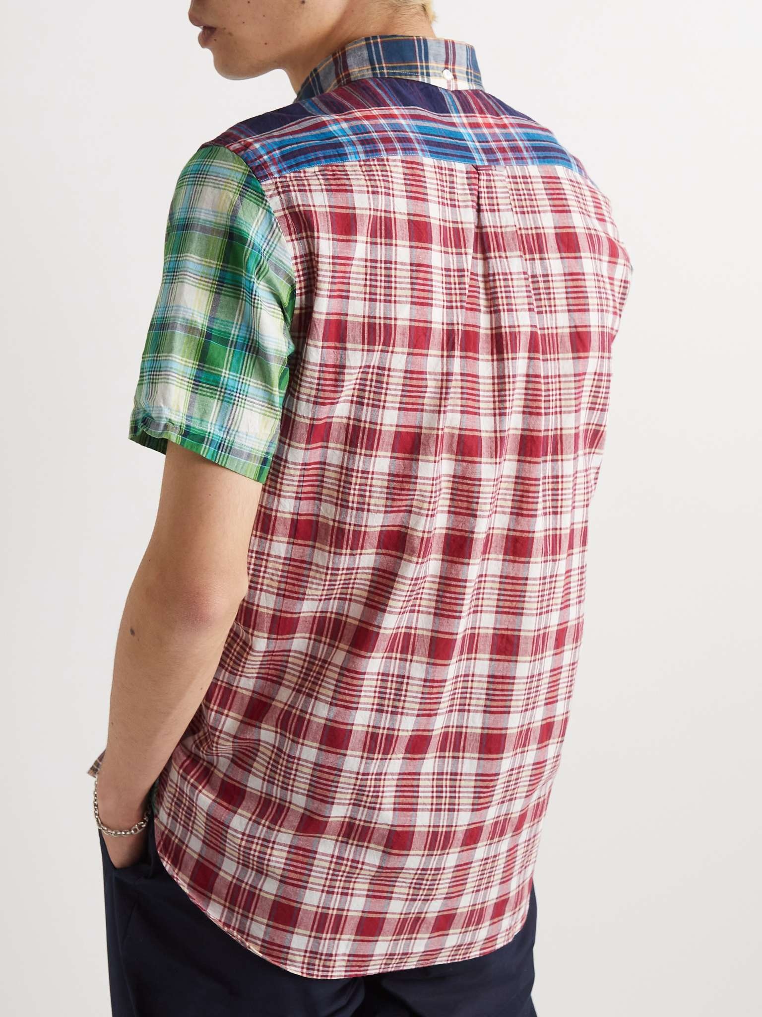 Patchwork Checked Cotton-Poplin Shirt - 4