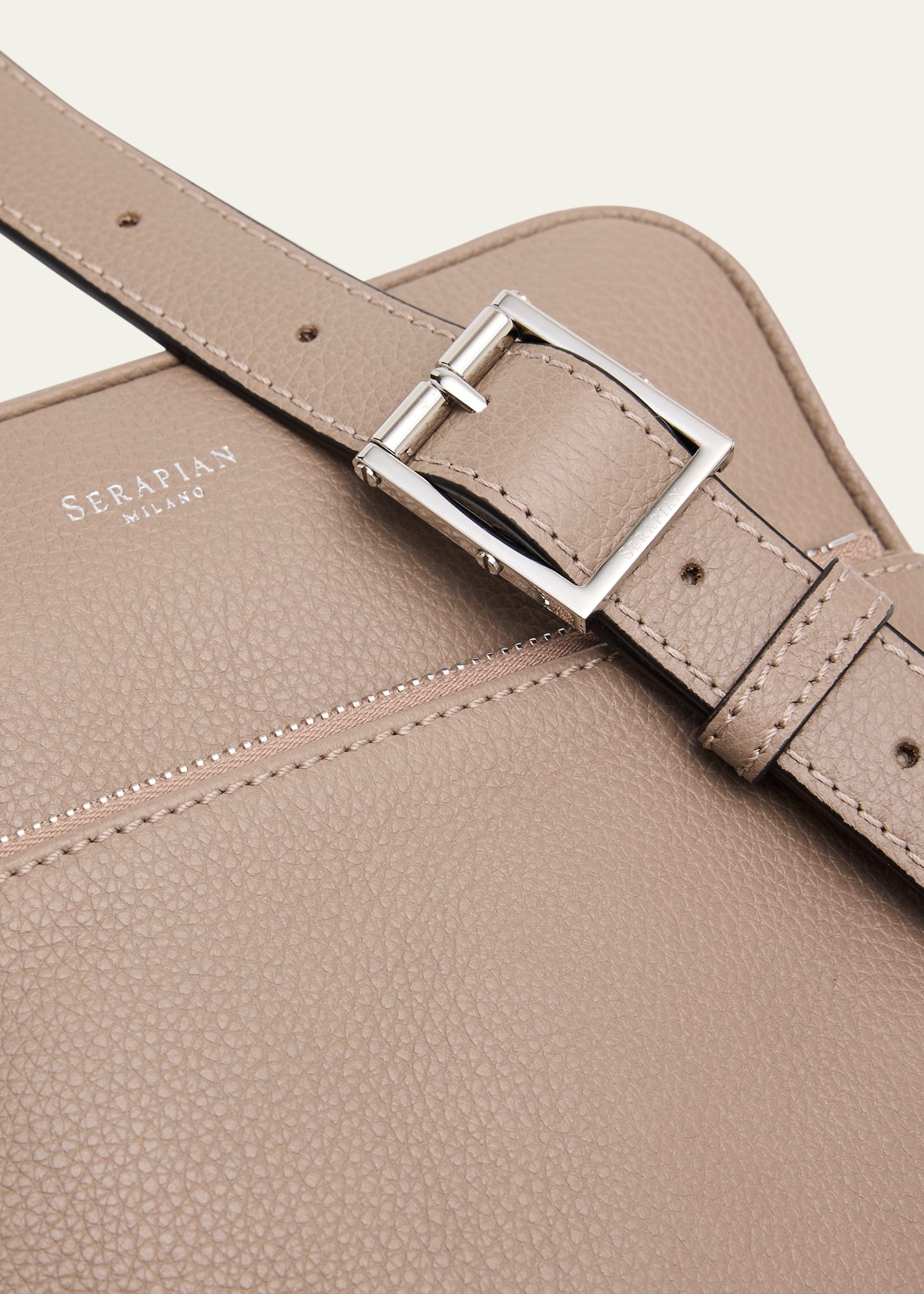 Men's North-South Cachemire Leather Messenger Bag - 5