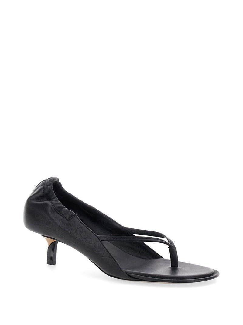 JACQUEMUS gathered leather sandals outlook