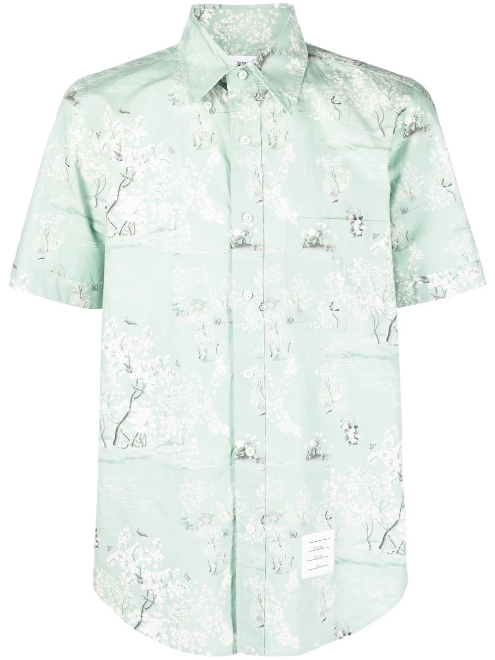 floral-print short-sleeve shirt - 1