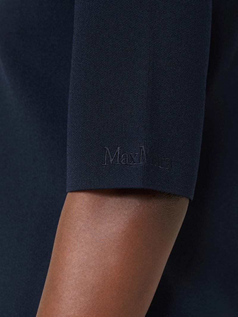 FAIDA Viscose crêpe crew-neck jumper - ULTRAMARINE 5