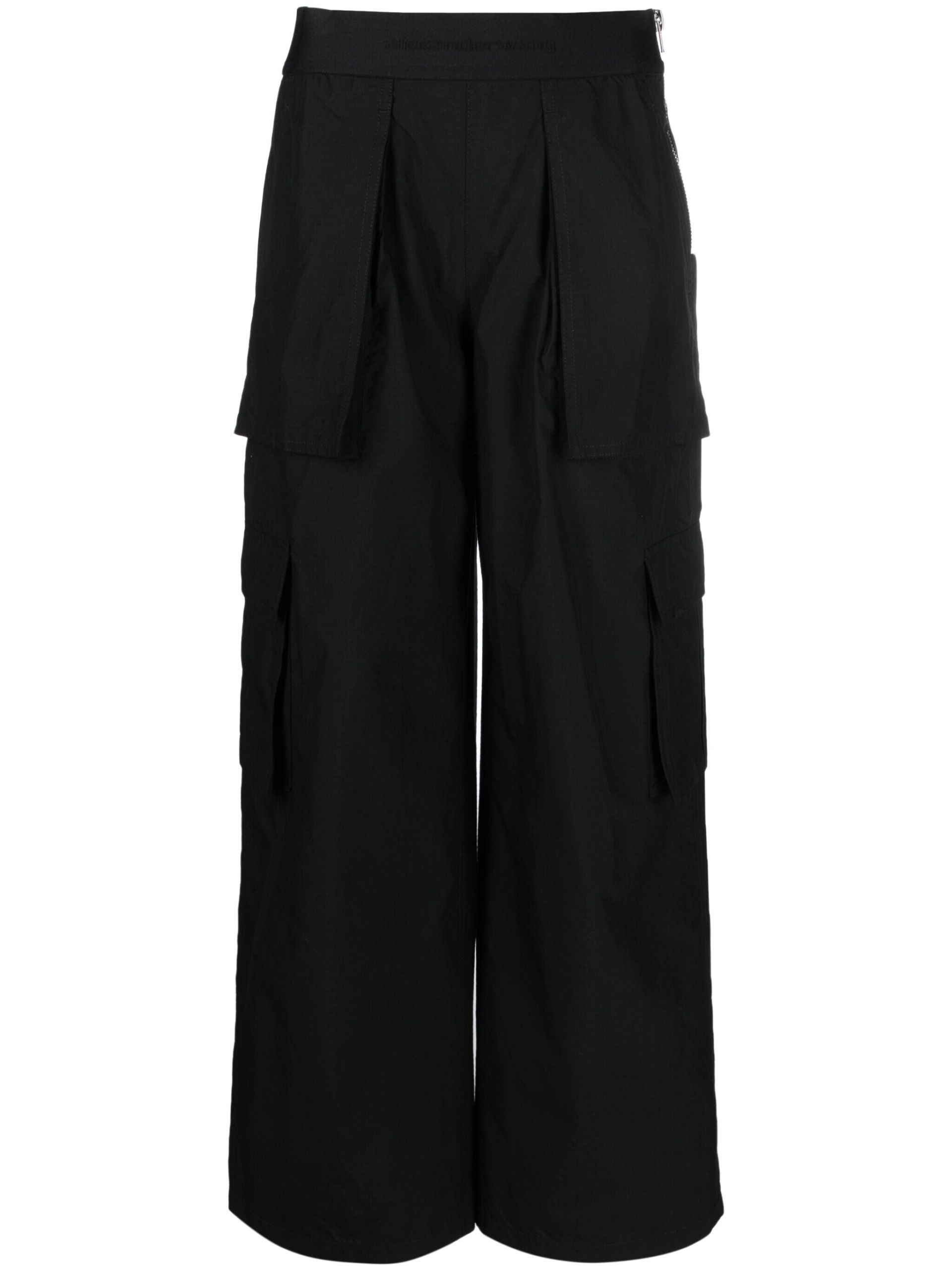 Black Ripstop Cargo Trousers - 1