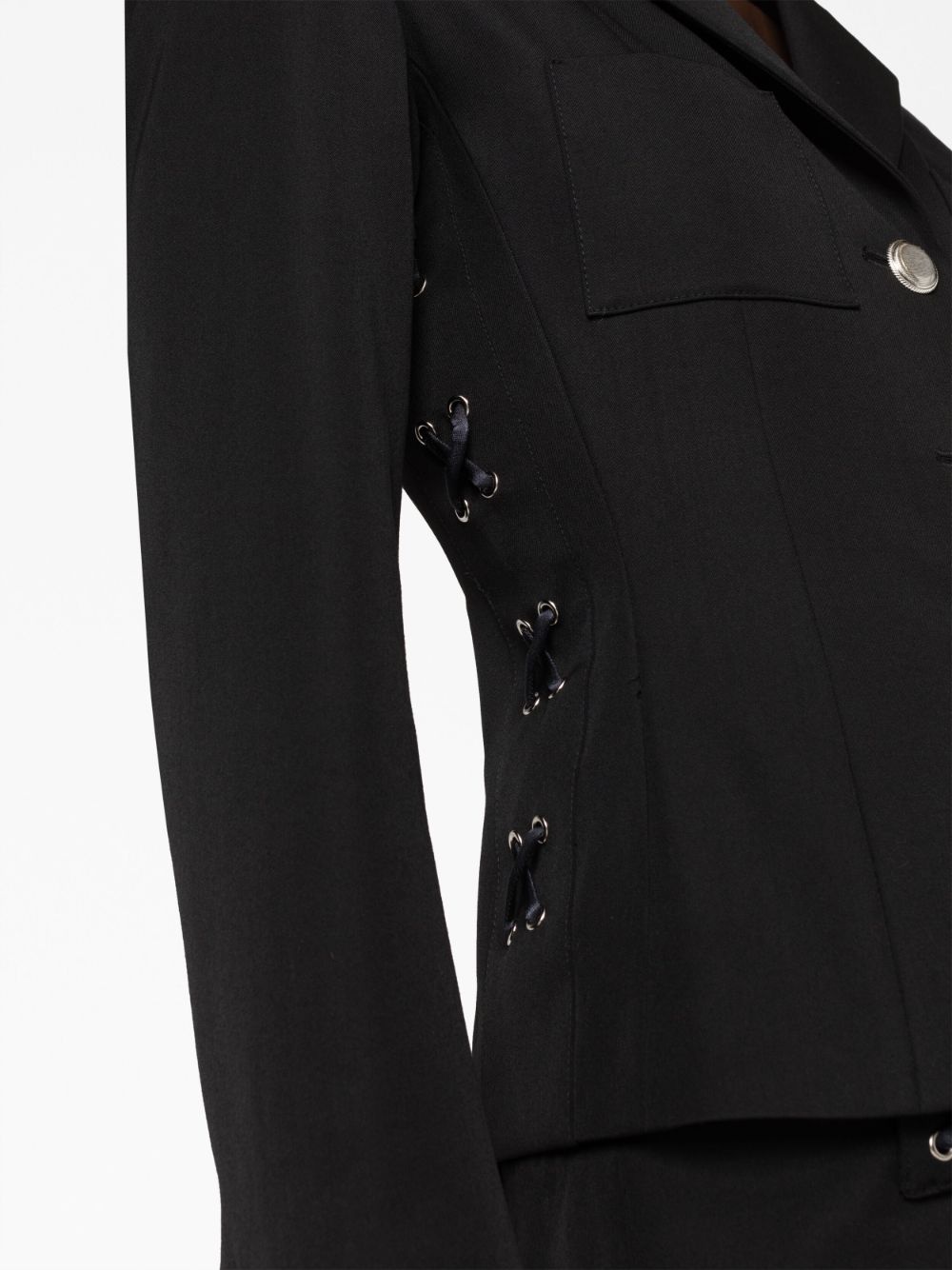 Alessandra Rich Alessandra Rich Single Breast Lace Up Blazer