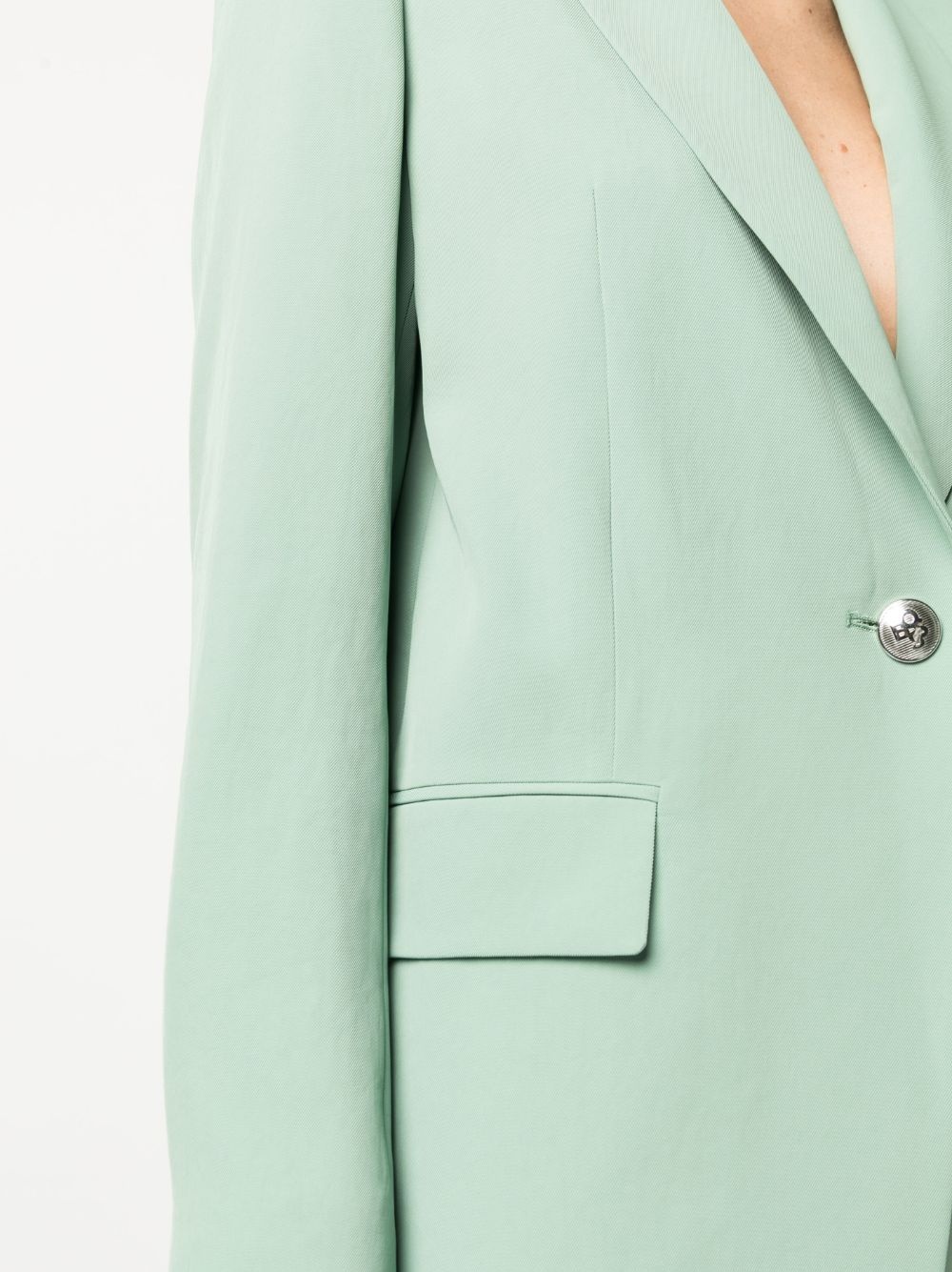 single-breasted belted blazer - 5