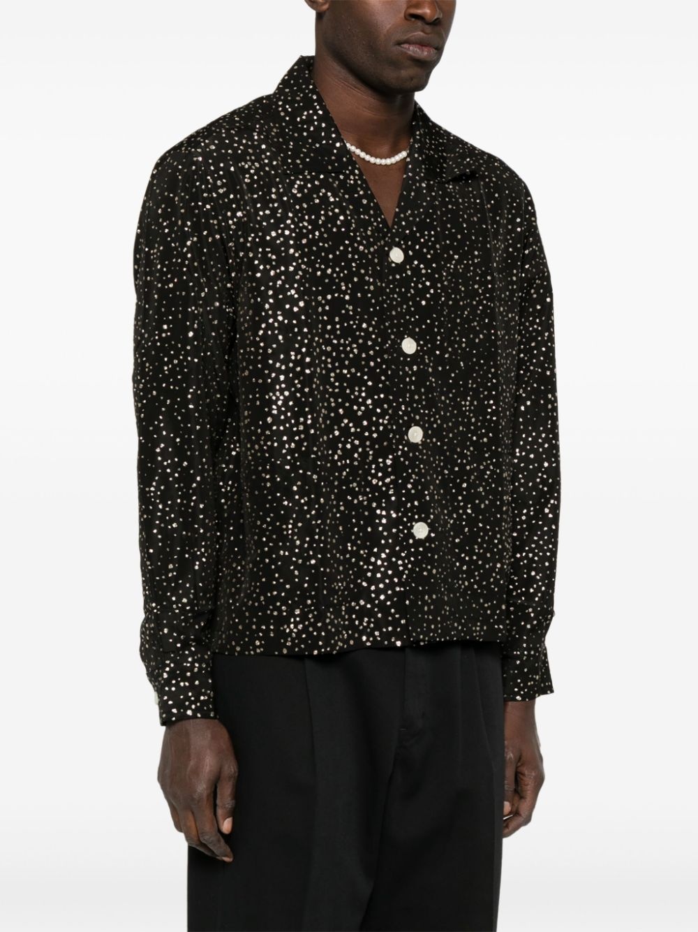 glitter-detail shirt - 3