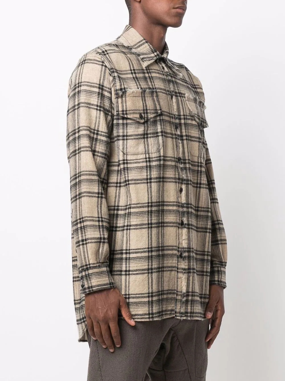 oversized check shirt - 3