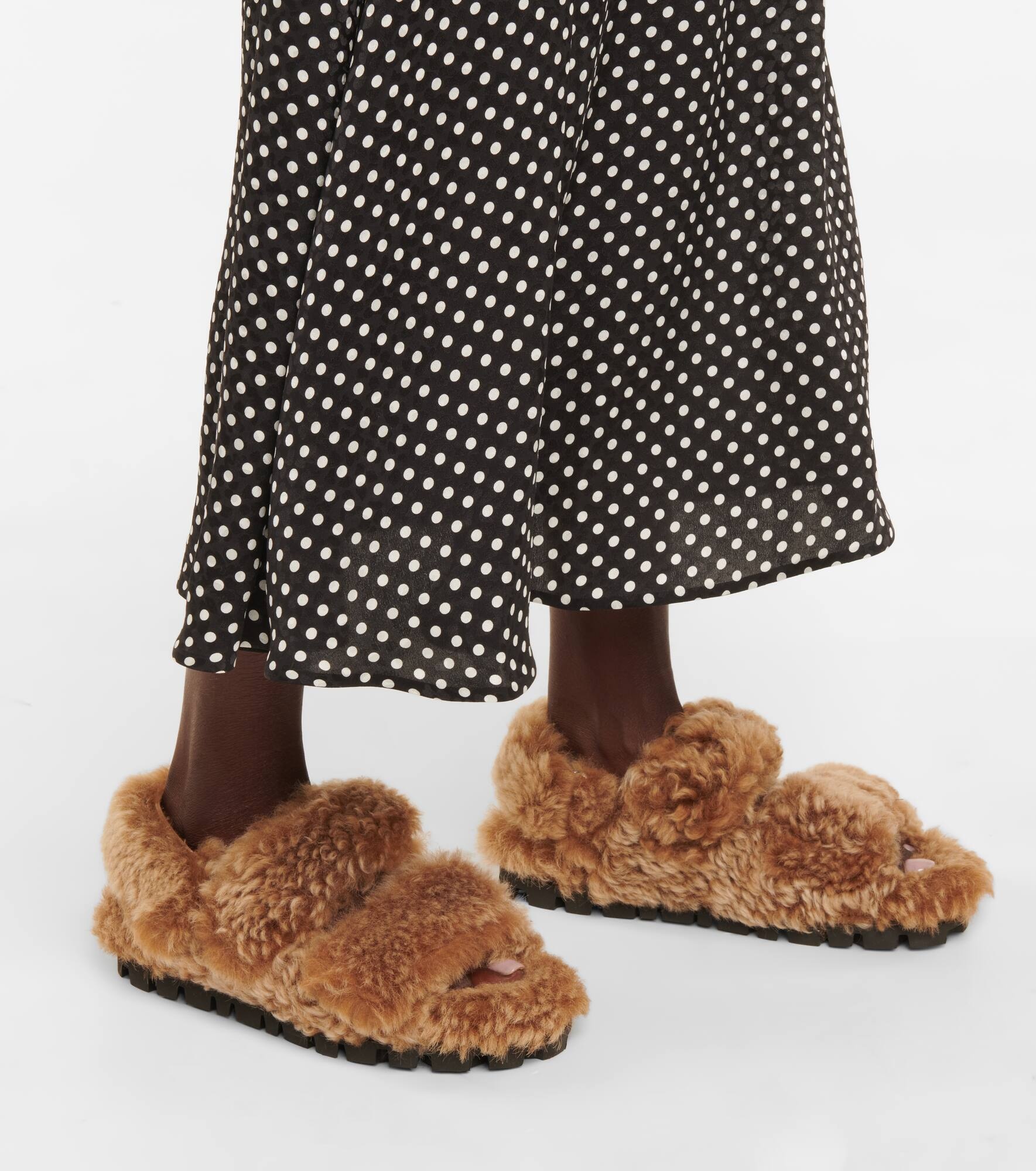 Shearling sandals - 4