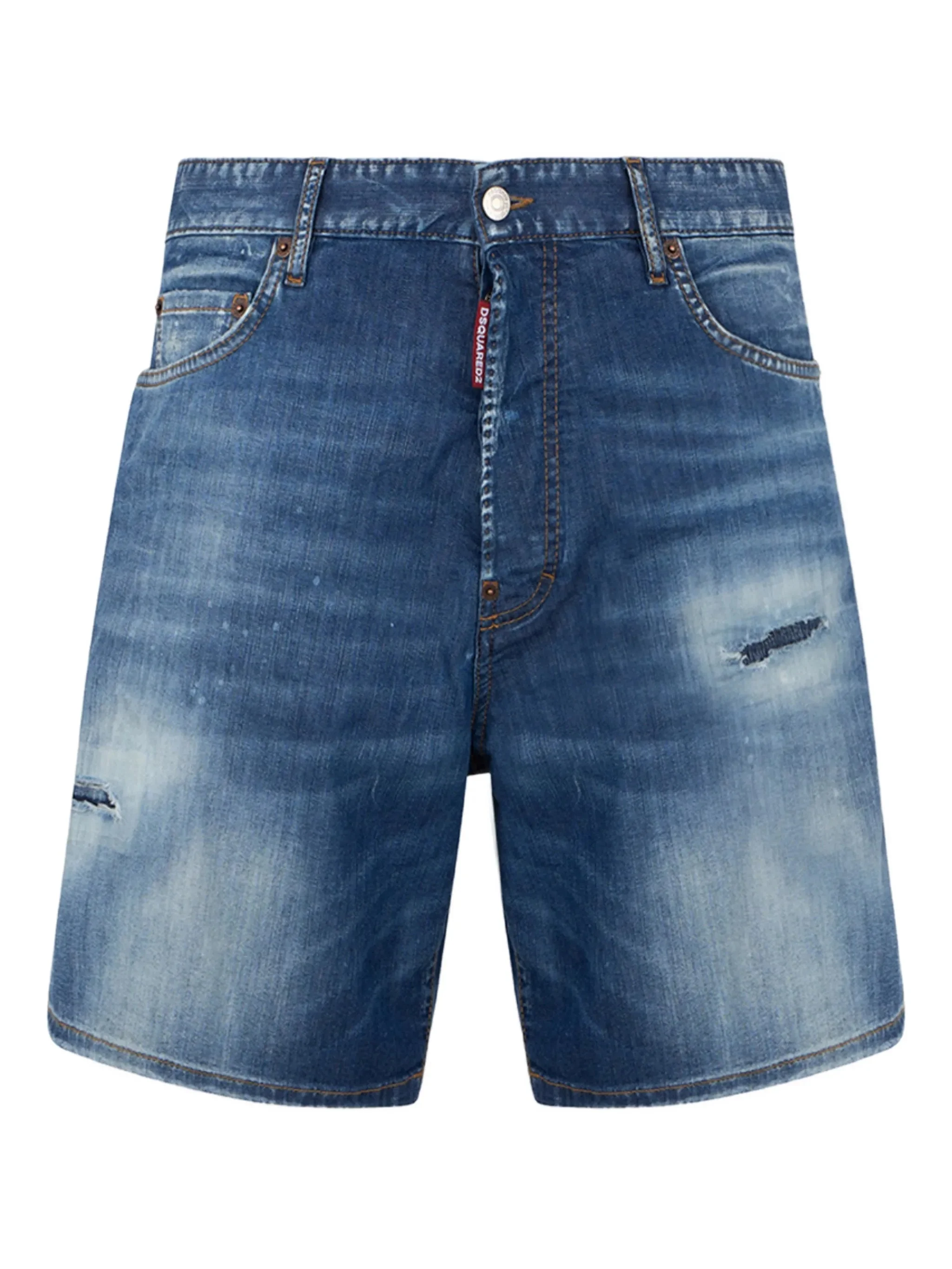 Dsquared2 Logo-patch Denim Shorts - 1