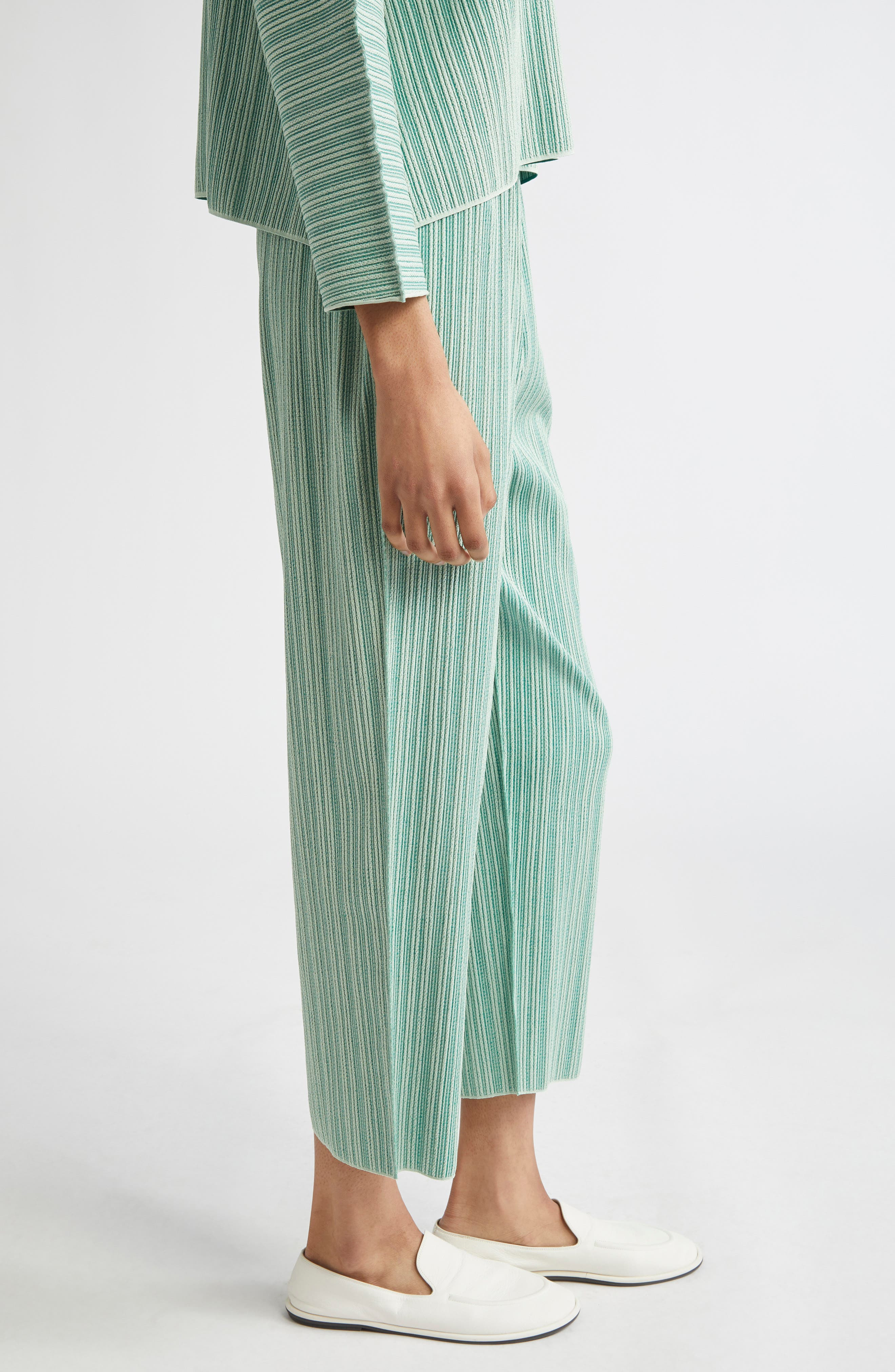 Pleats Please Issey Miyake A-POC Crop Pants in Apple Green at Nordstrom - 4