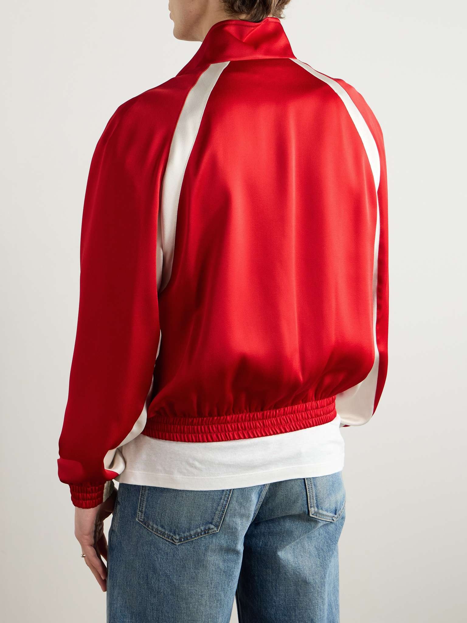 Striped Satin Track Jacket - 3