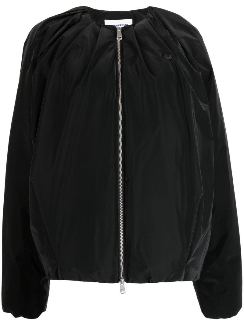 pleat-detail padded bomber jacket 1
