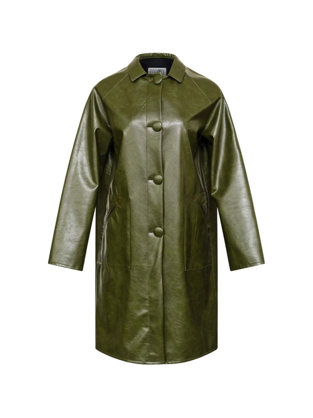 buttoned single-breasted coat - 1
