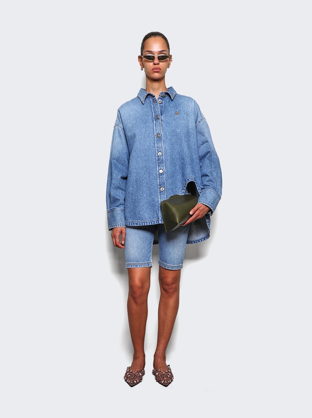 Denim Shorts Sky Blue - 2