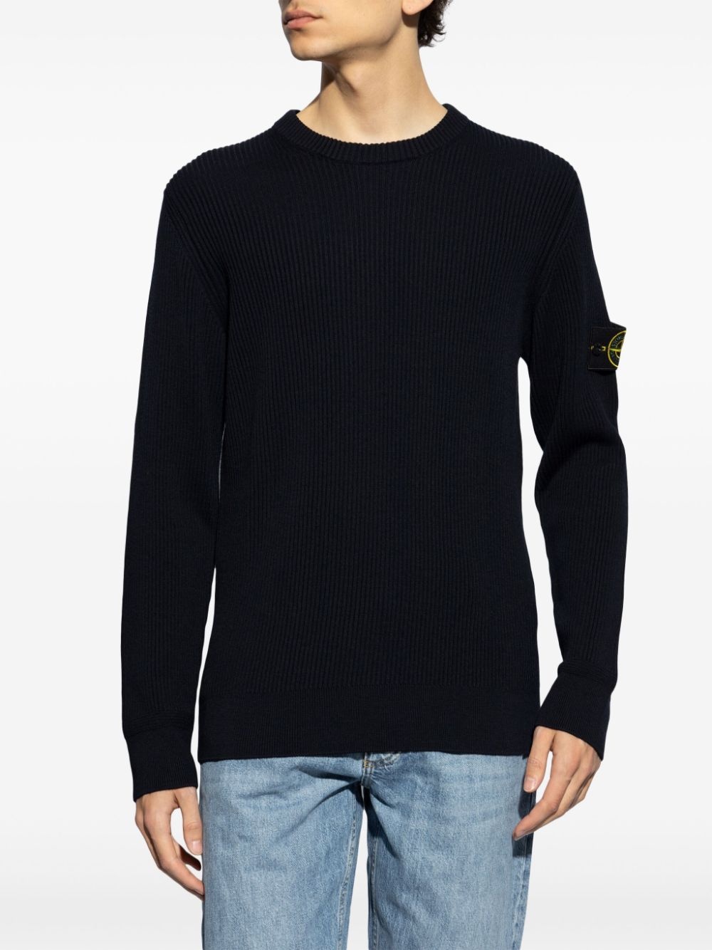 Compass-motif wool jumper - 3
