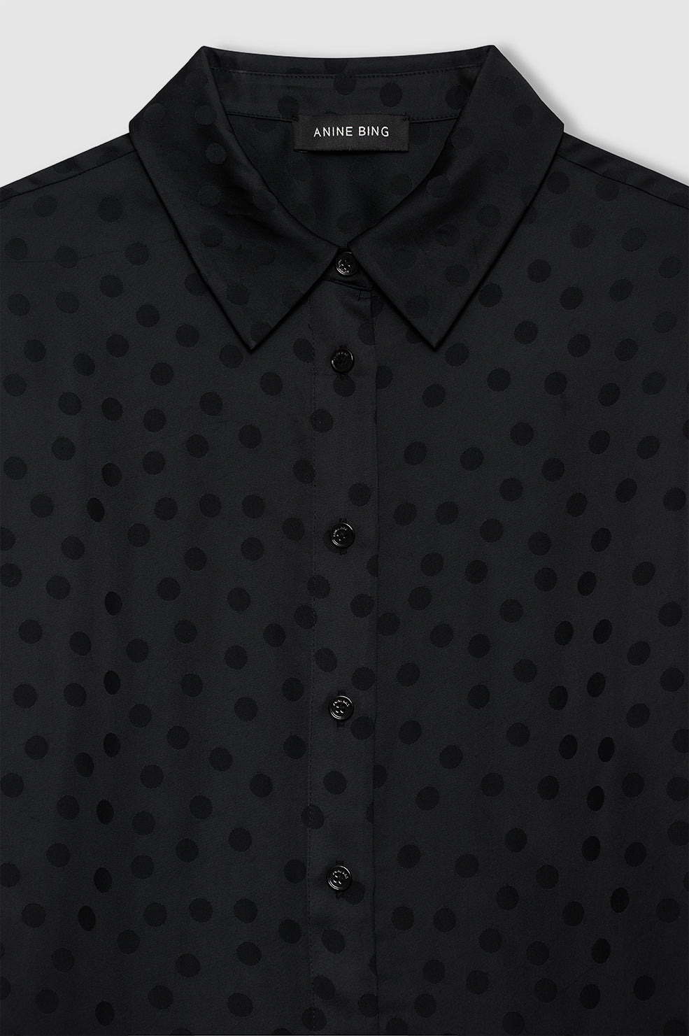 Amanda Shirt - Black Dot Jacquard - 4