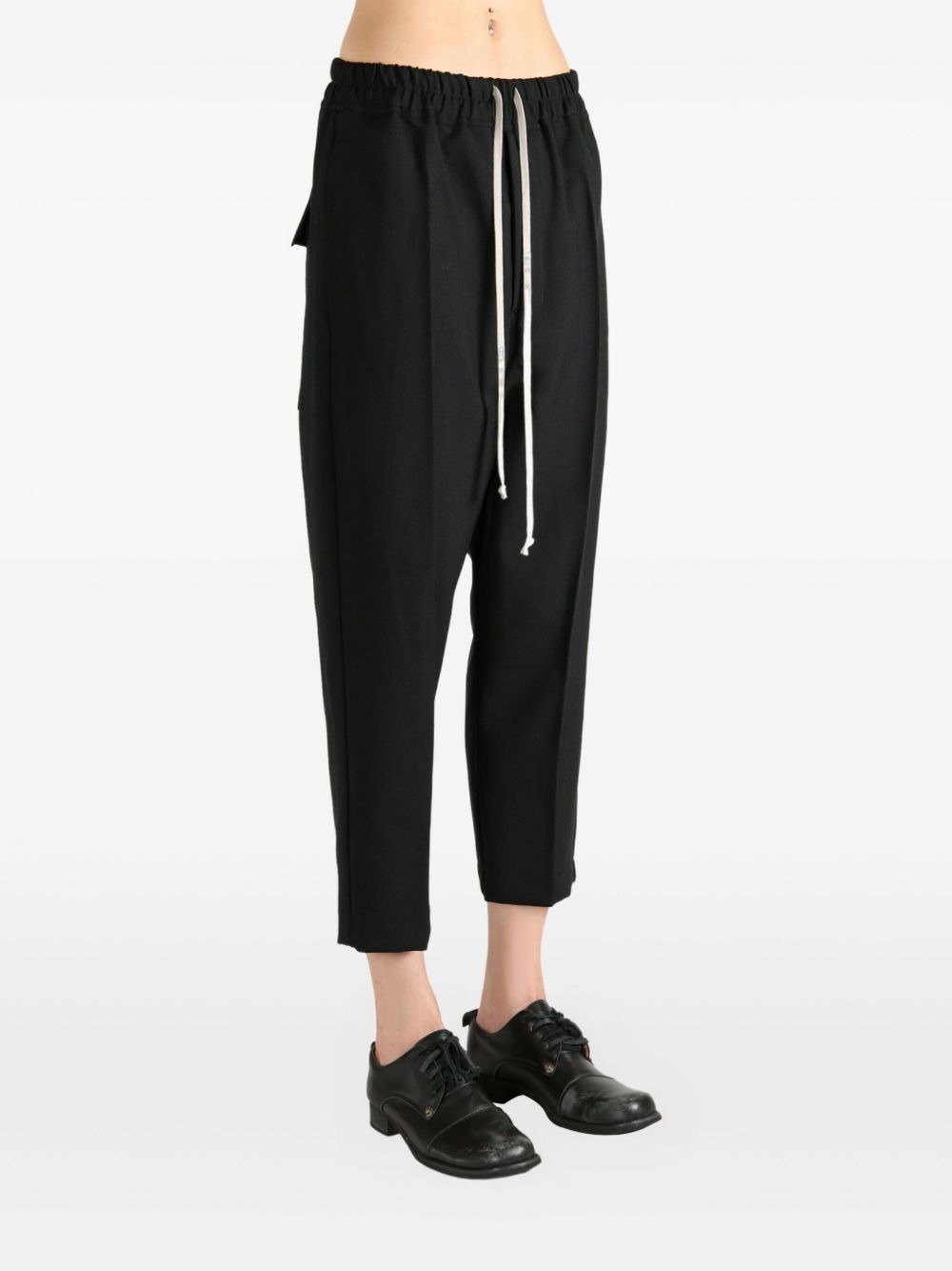 virgin wool cropped trousers - 3