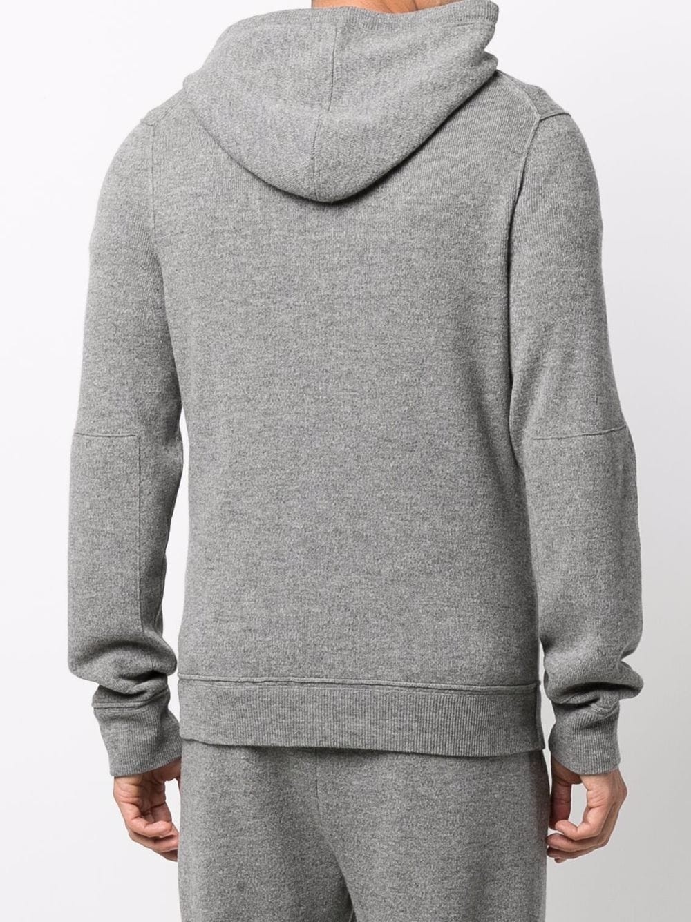 logo-plaque merino hoodie - 4