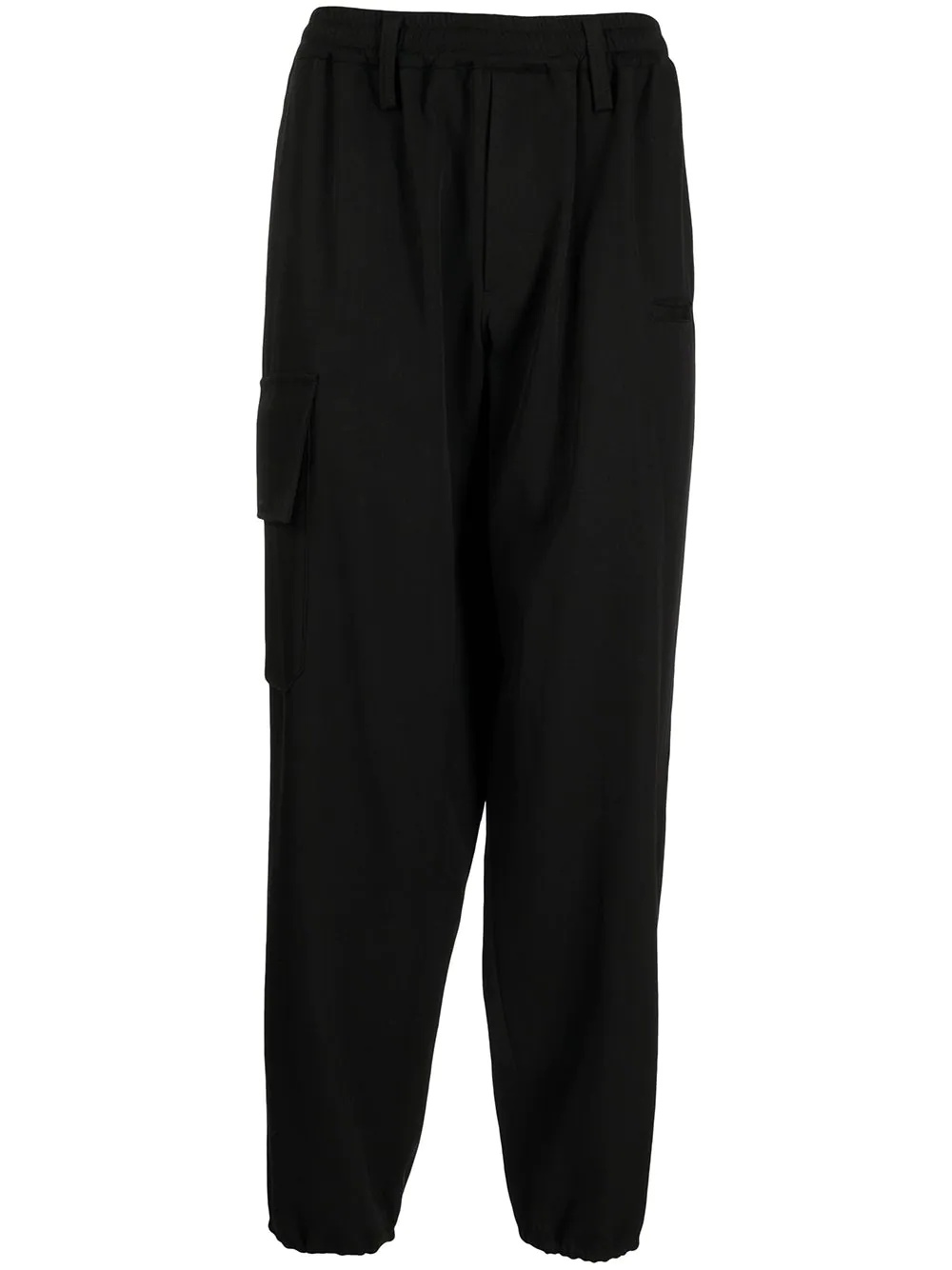 high-waisted wool track pants - 1