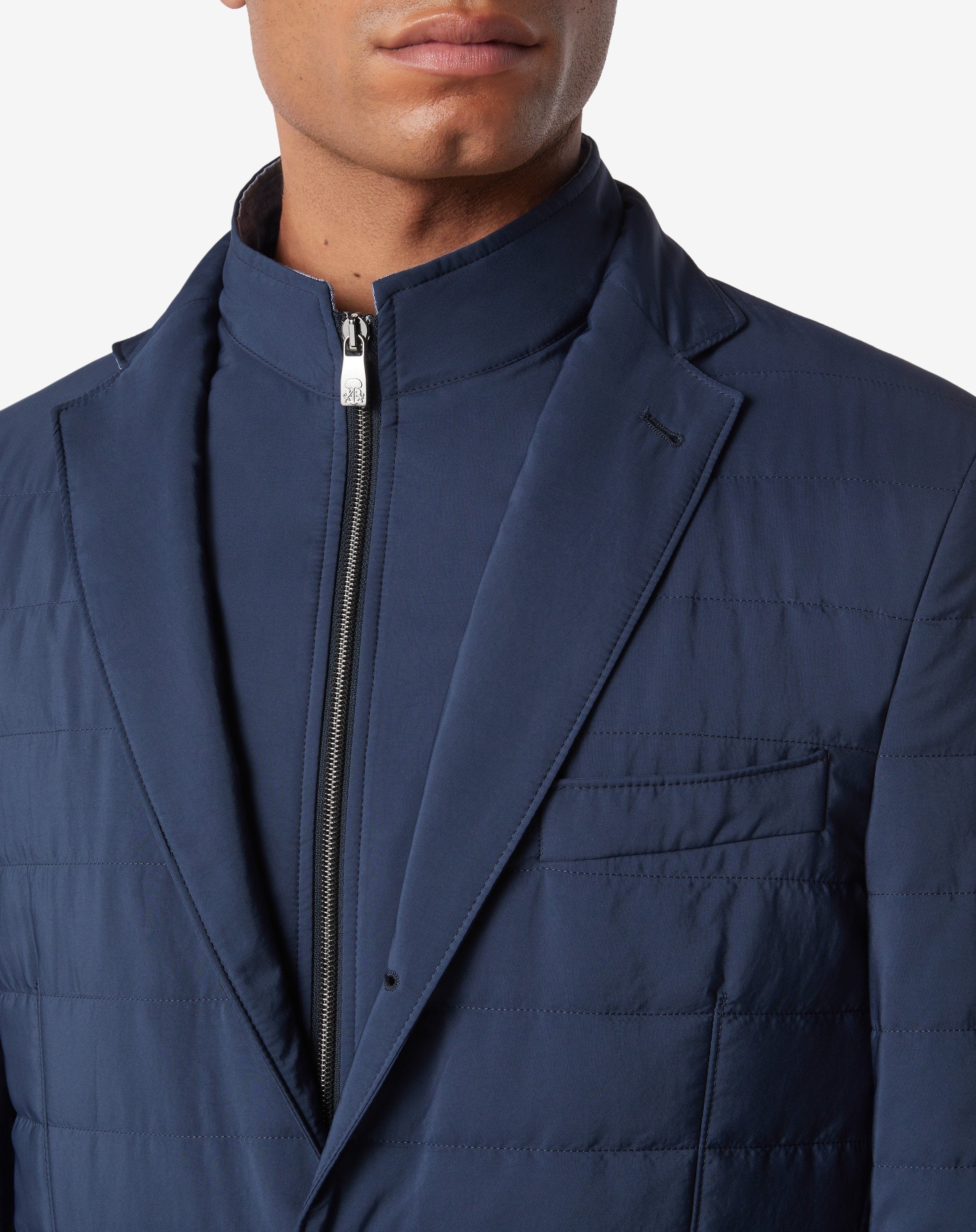 Blue water-repellent jacket with inner vest - 2