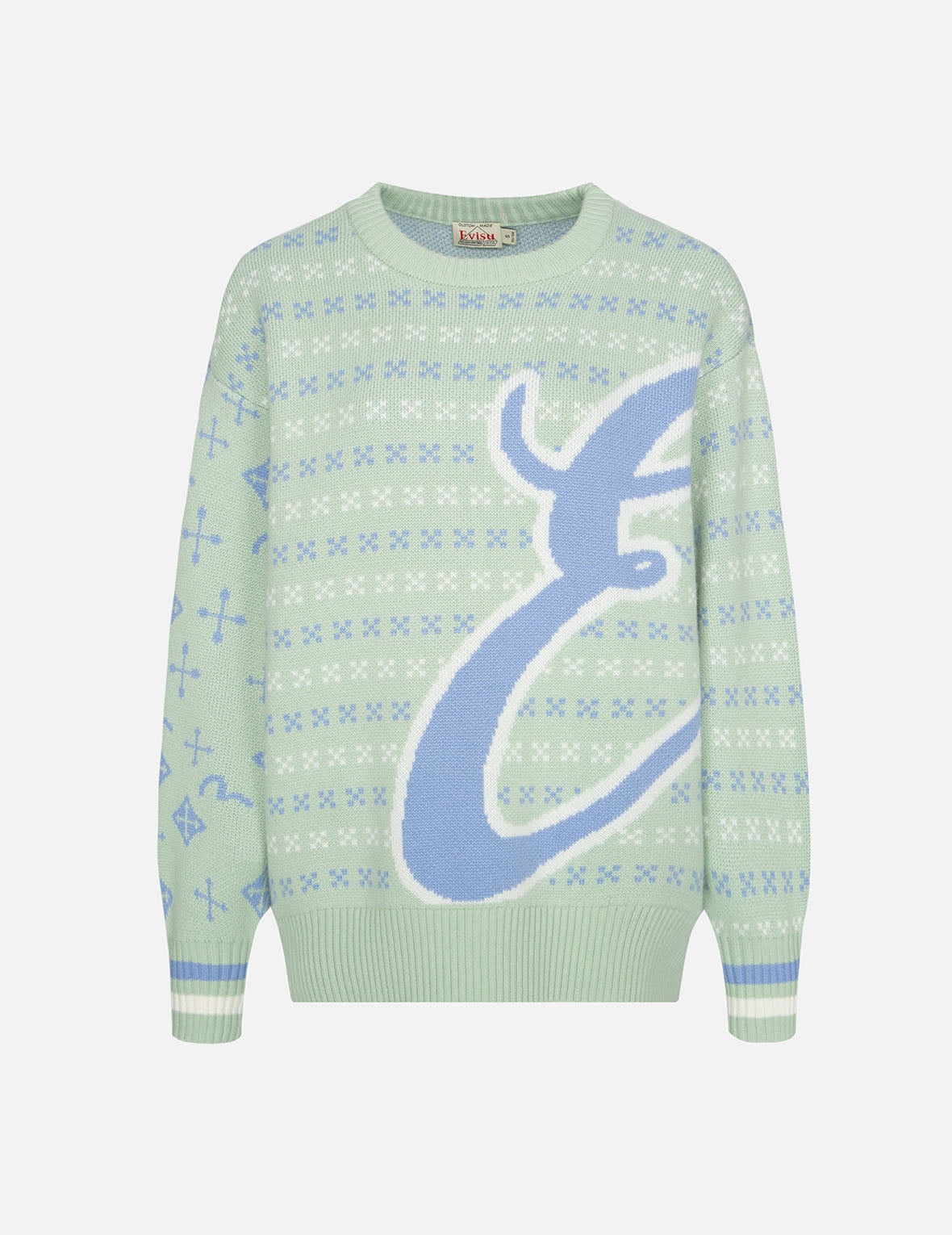 Logo Calligraphy Jacquard Knitted Sweater - 1
