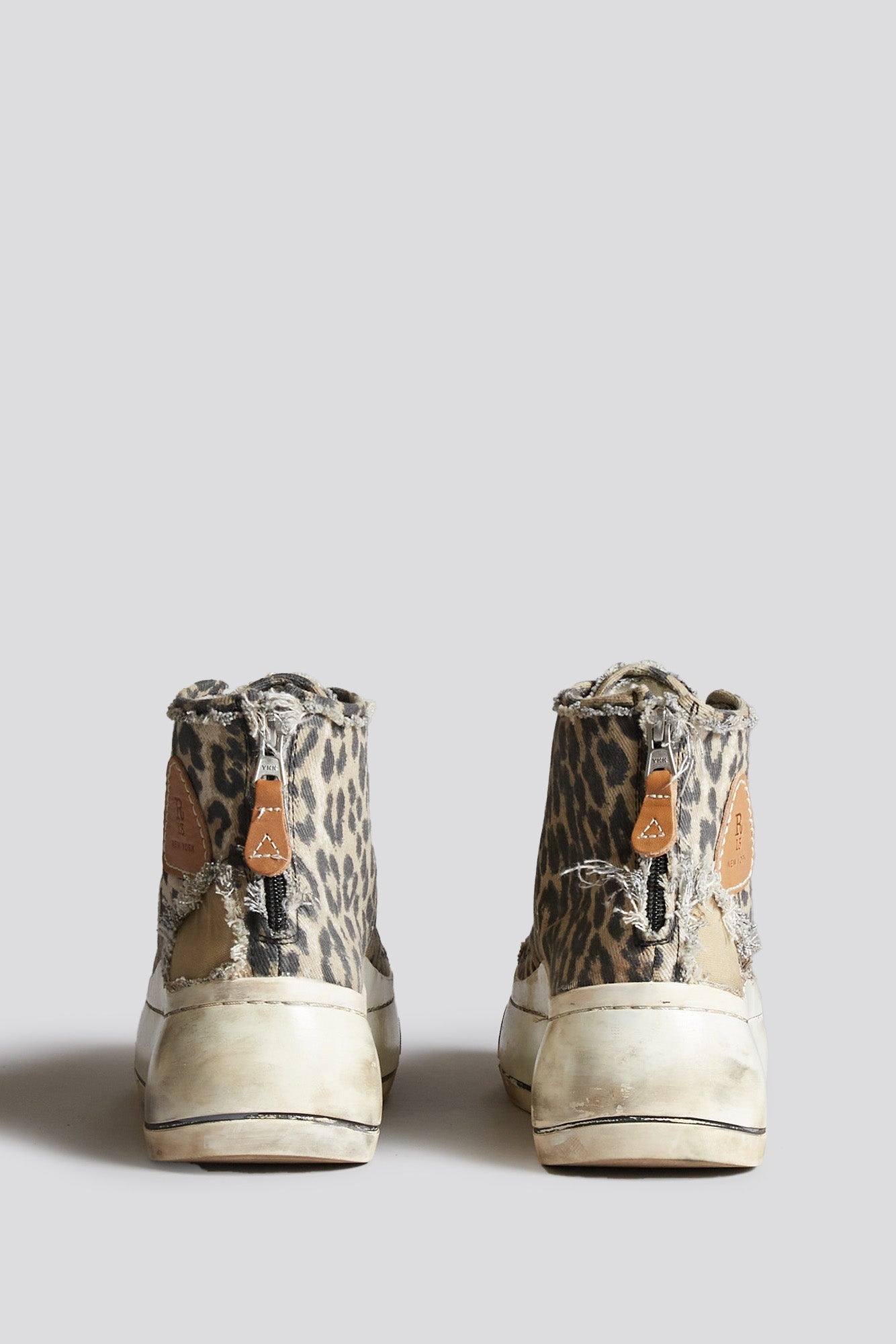 KURT HIGH TOP SNEAKER - DISTRESSED LIGHT LEOPARD - 3