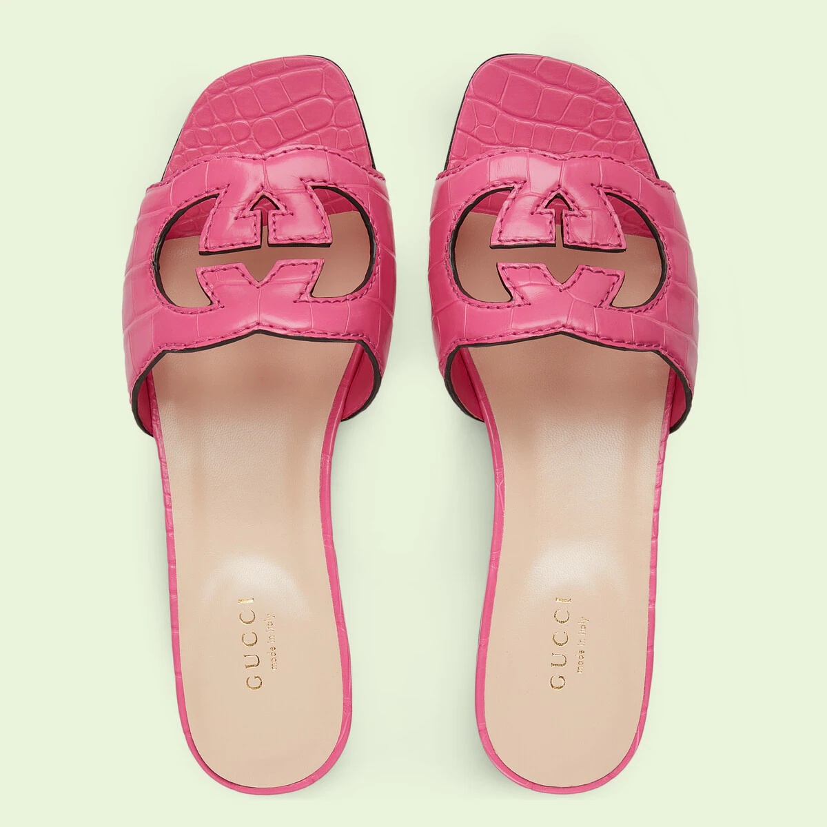 Women's crocodile cut-out sandal - 5
